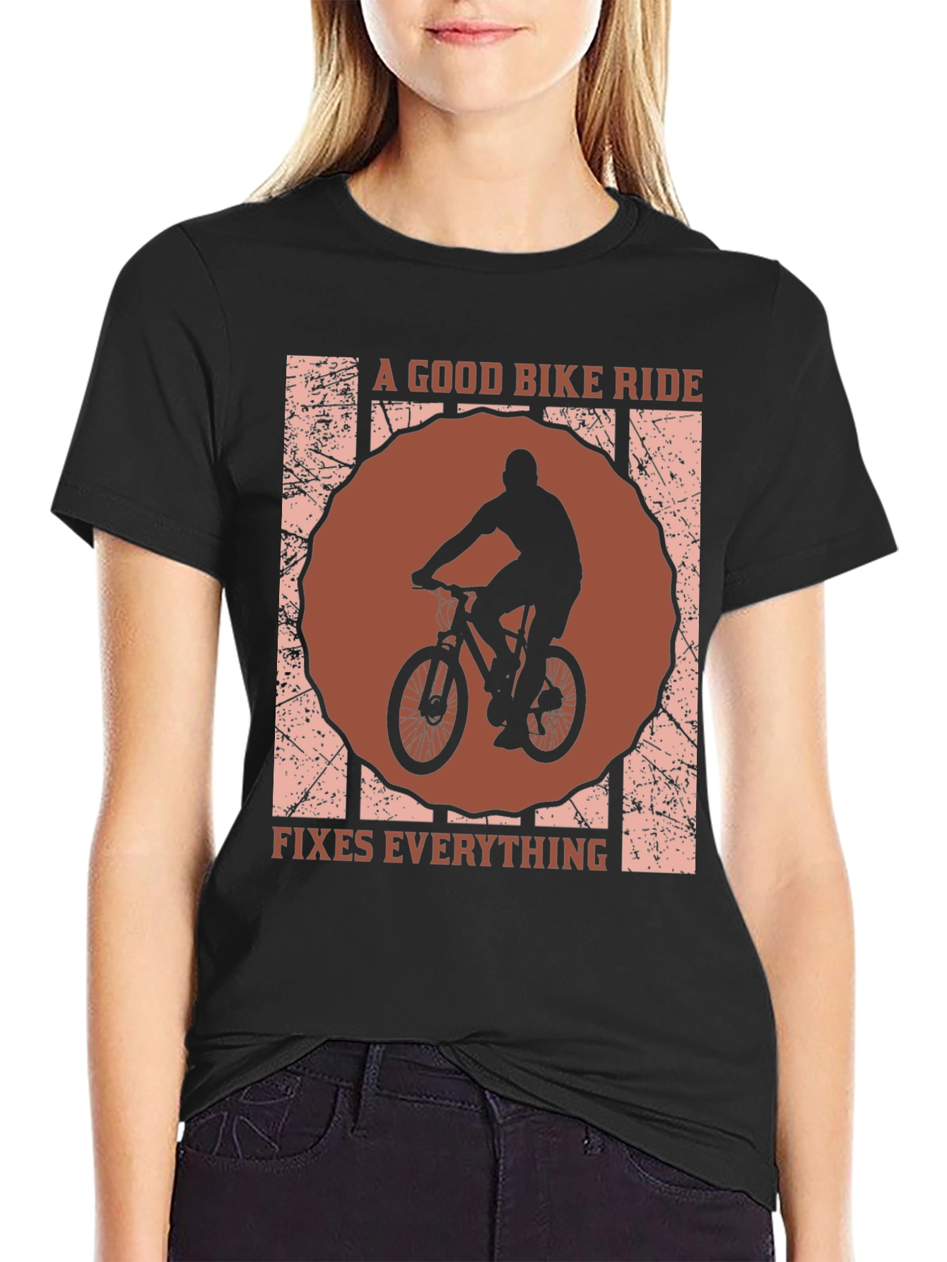 Bike Ride Fixes Everything Graphic Tee