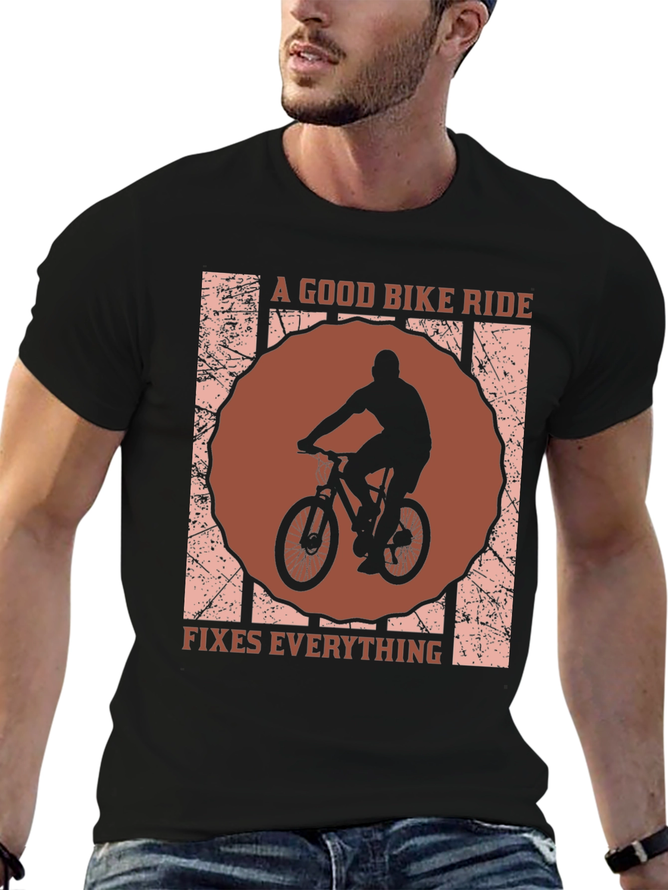 Bike Ride Fixes Everything Graphic Tee
