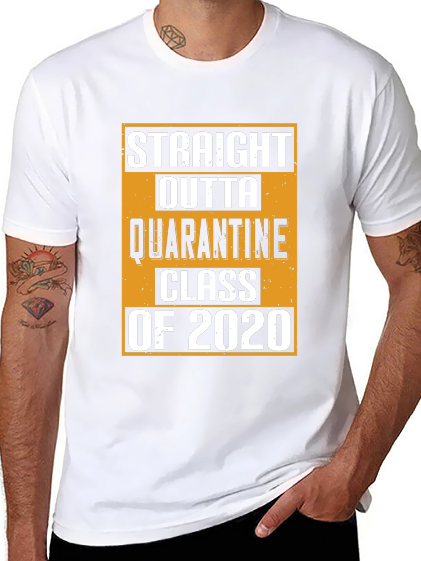 Straight Outta Quarantine Class of 2020 Black T-Shirt