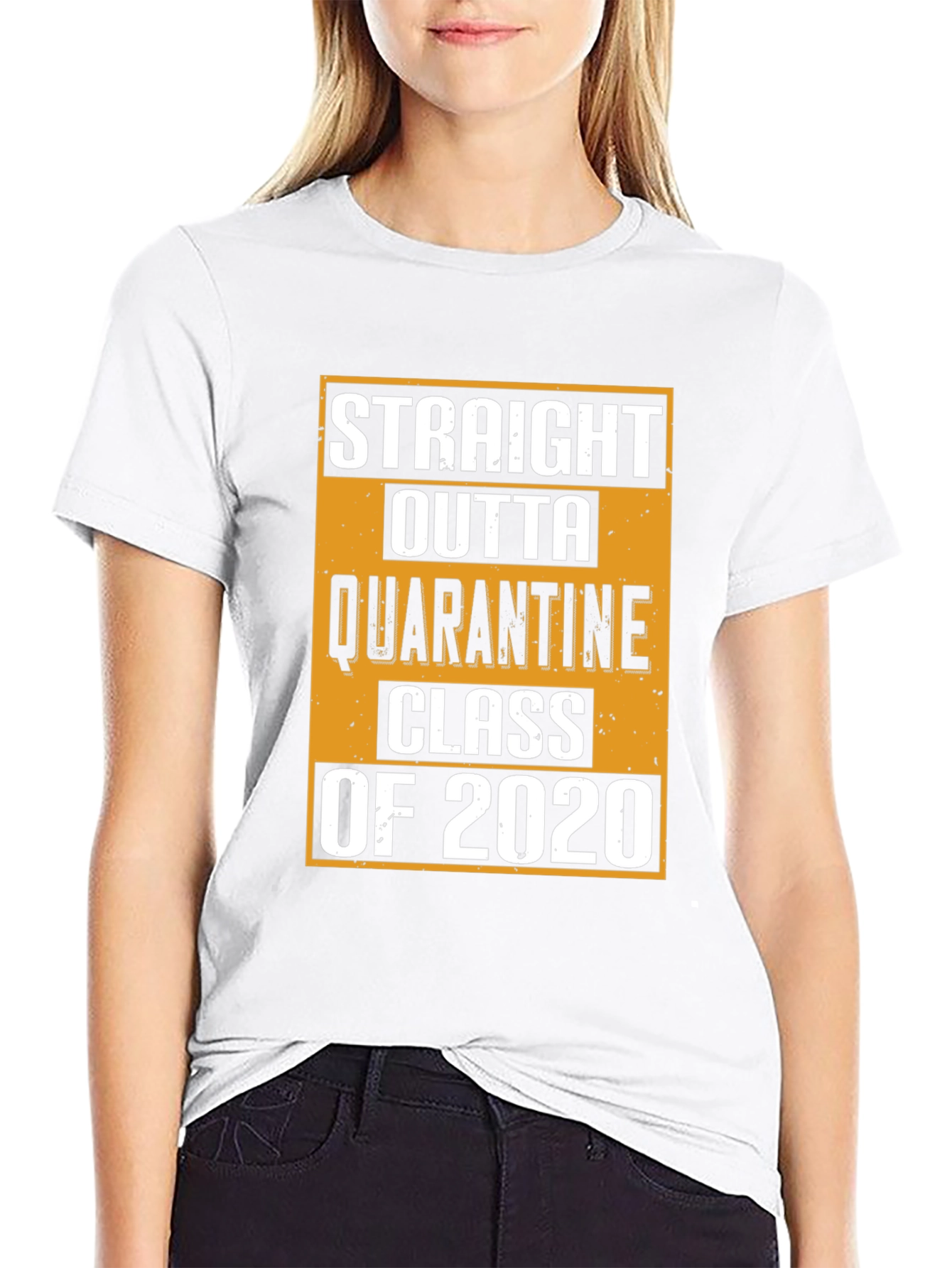 Straight Outta Quarantine Class of 2020 Black T-Shirt