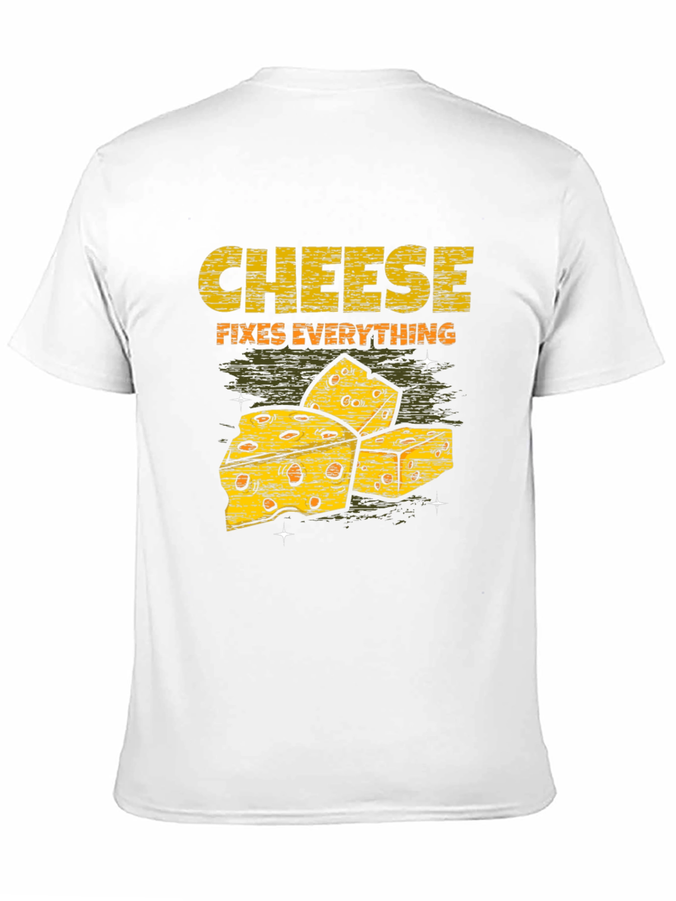 Cheese Fixes Everything Black T-Shirt