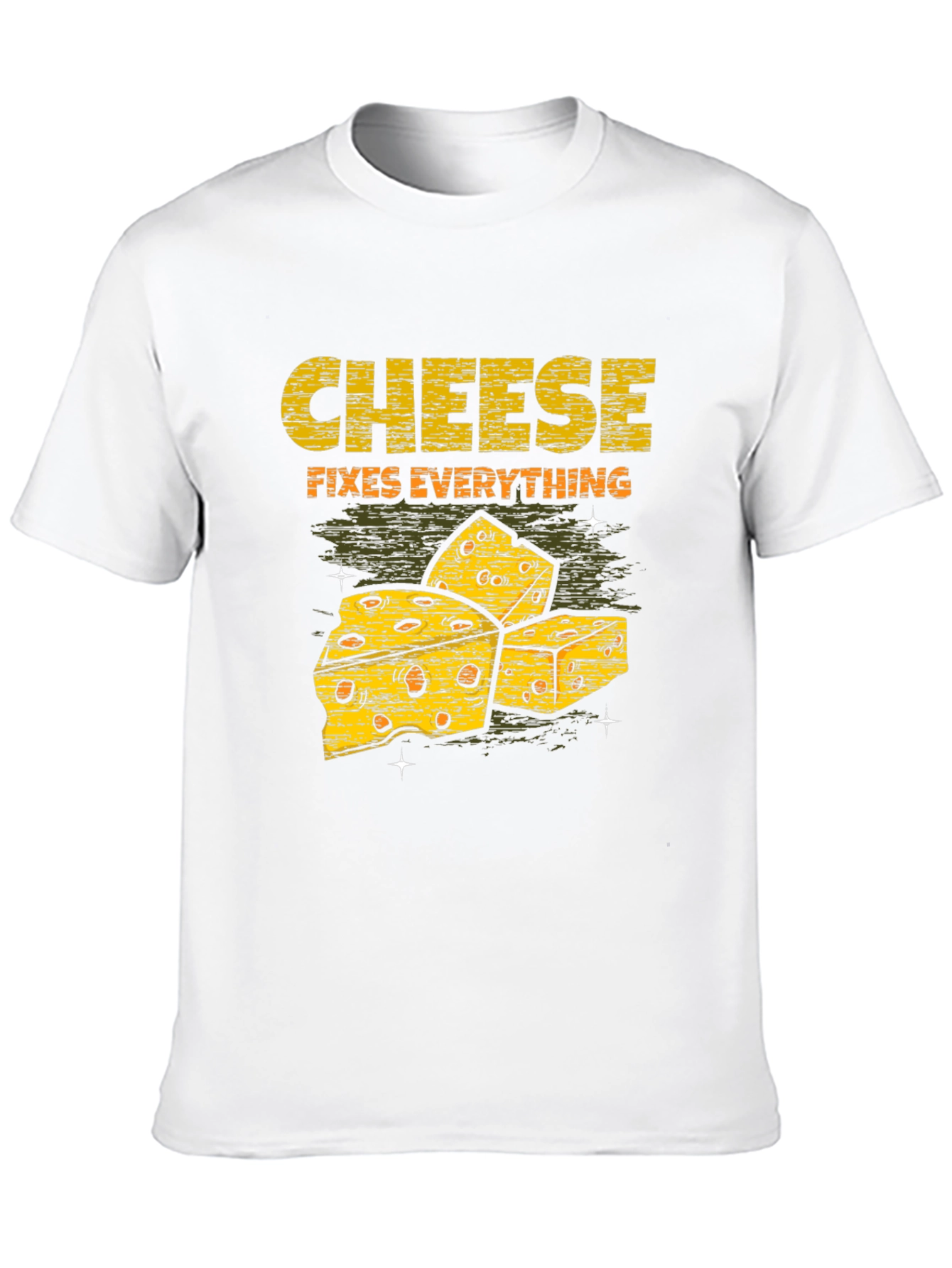 Cheese Fixes Everything Black T-Shirt