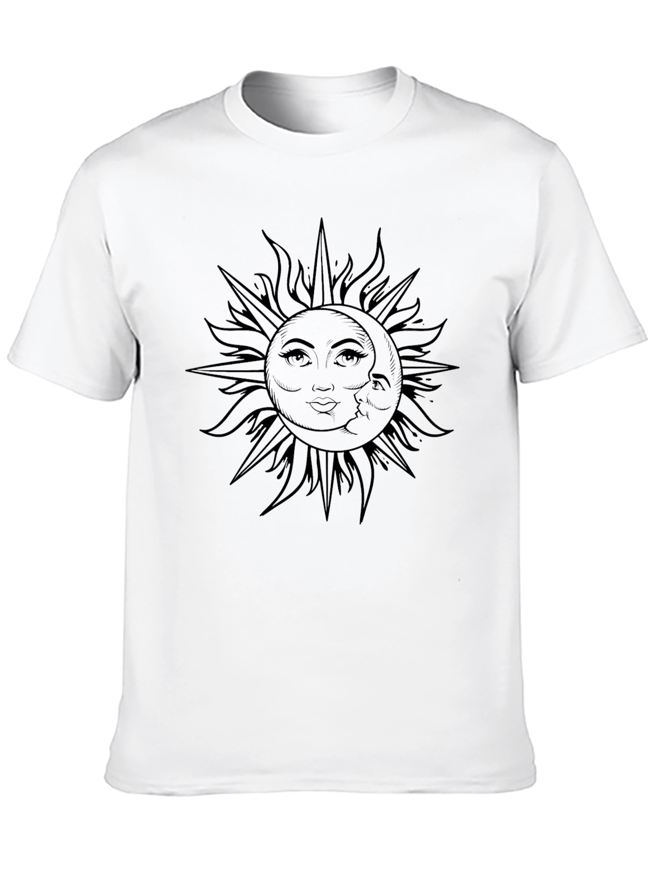 Sun and Moon Graphic Tee - Celestial Design