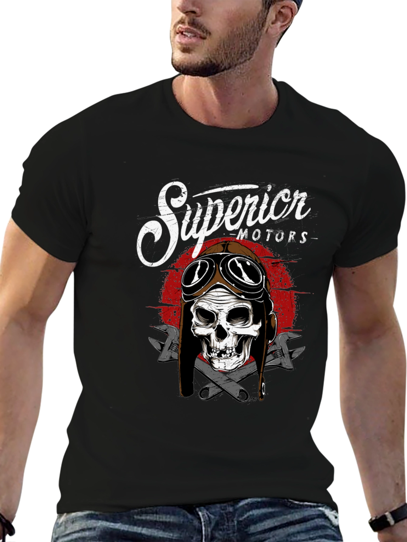Superior Motors Skull Graphic T-Shirt