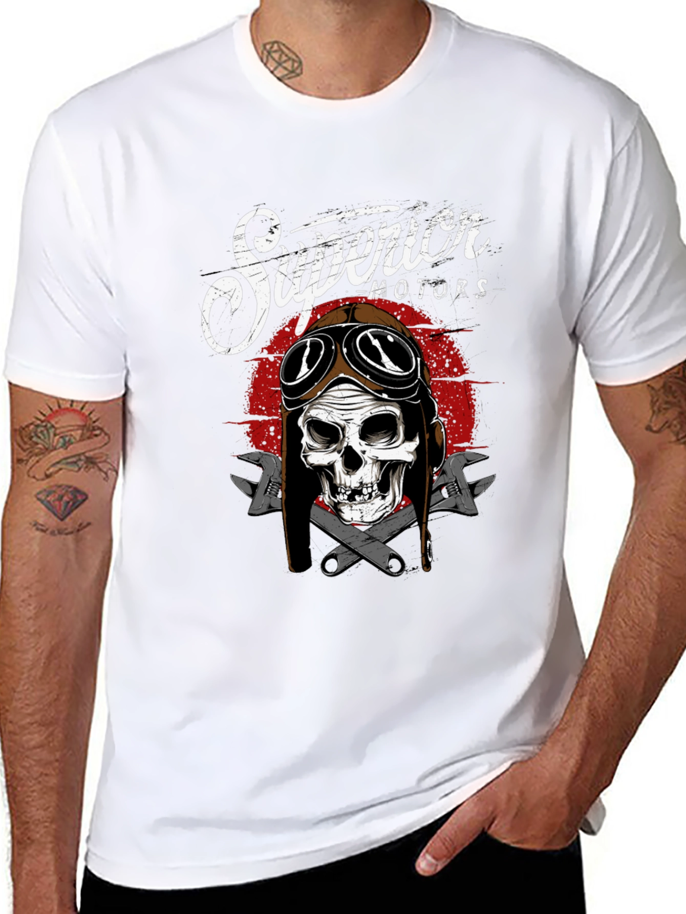 Superior Motors Skull Graphic T-Shirt