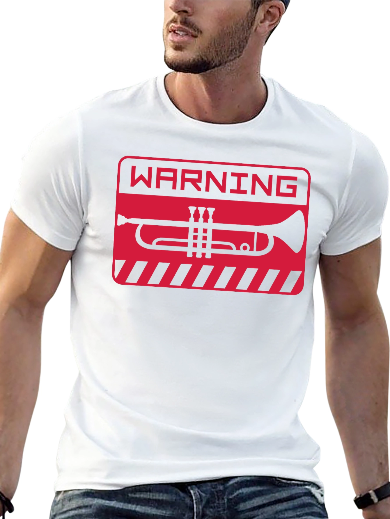 Warning Trumpet T-Shirt - Black Graphic Tee