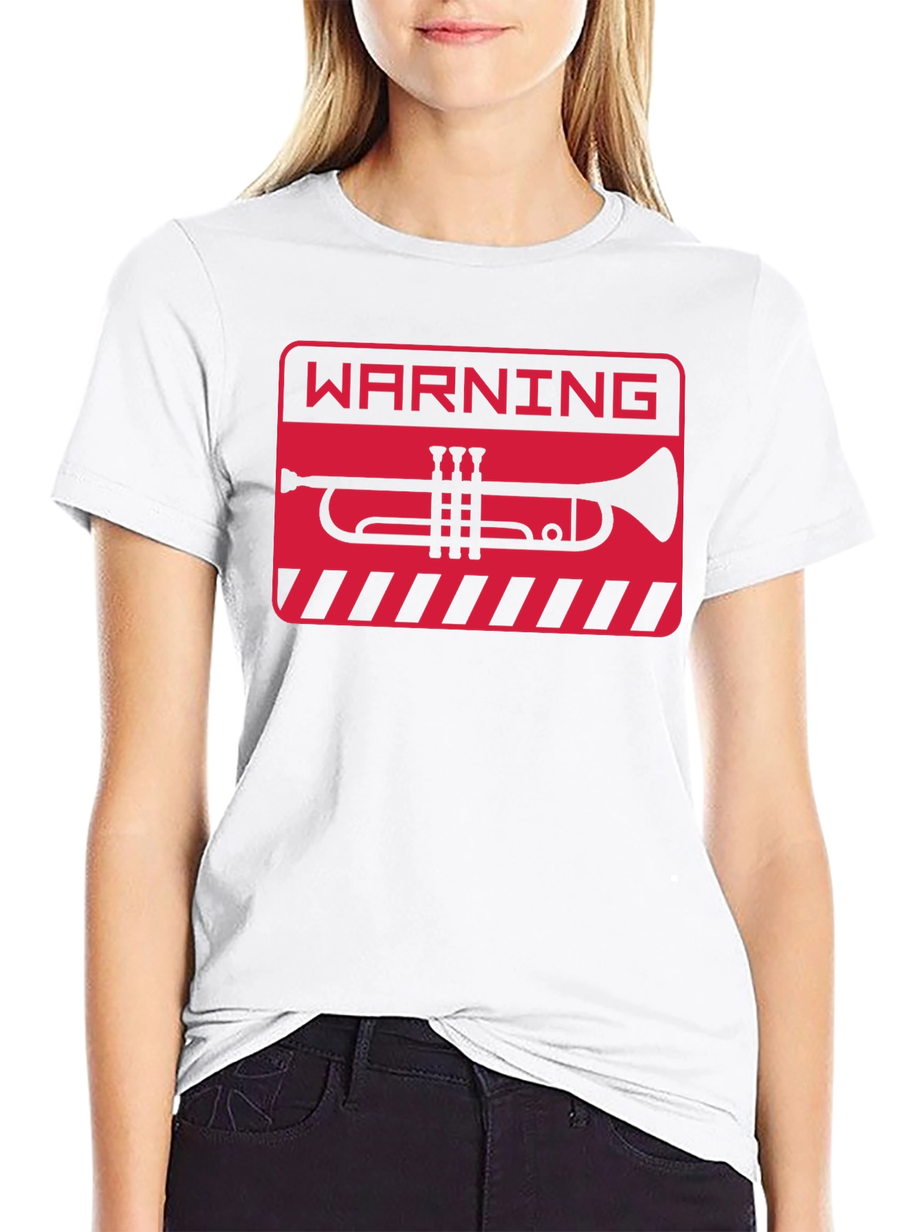 Warning Trumpet T-Shirt - Black Graphic Tee