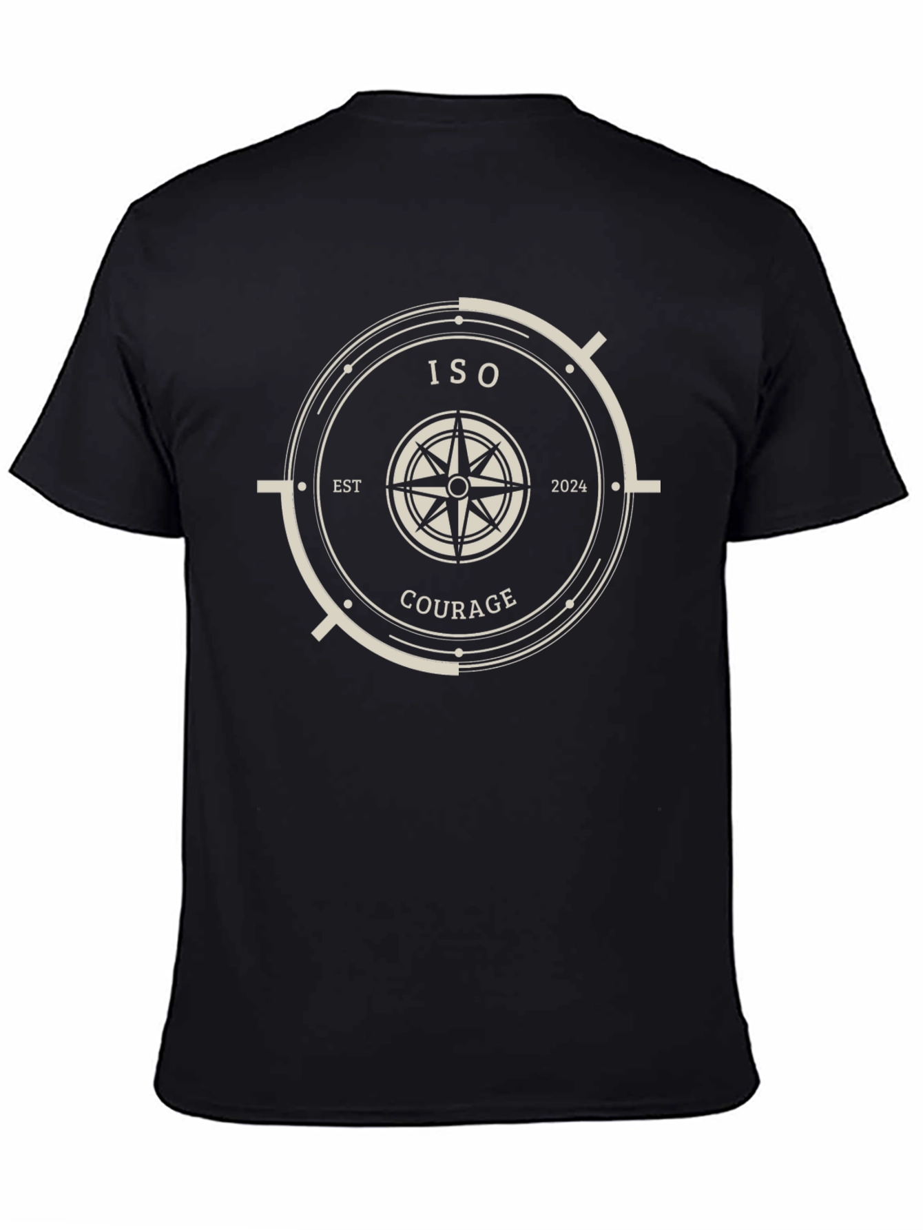 ISO Courage Compass Graphic Tee - Black