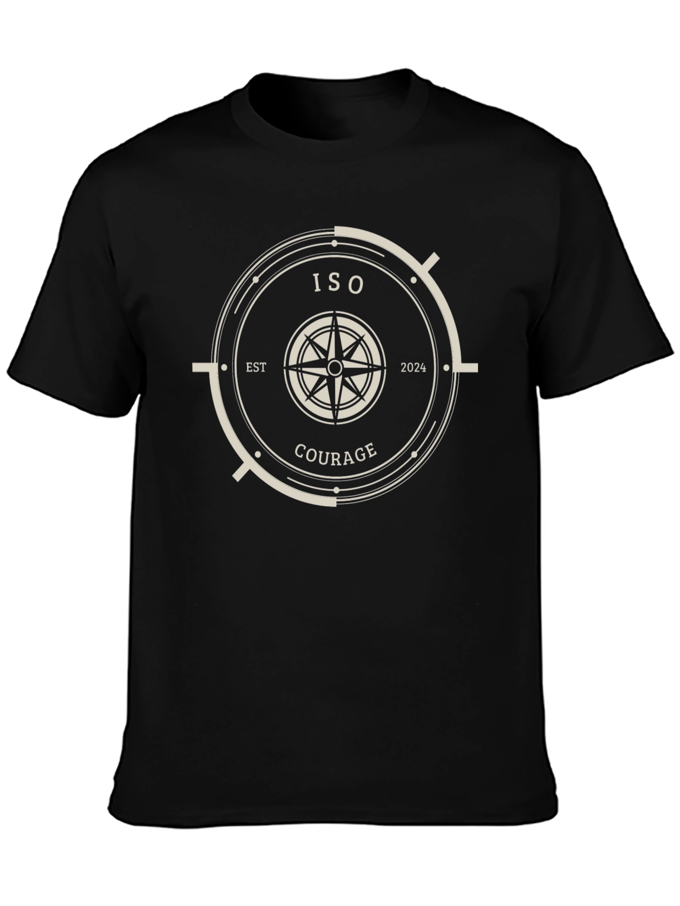 ISO Courage Compass Graphic Tee - Black