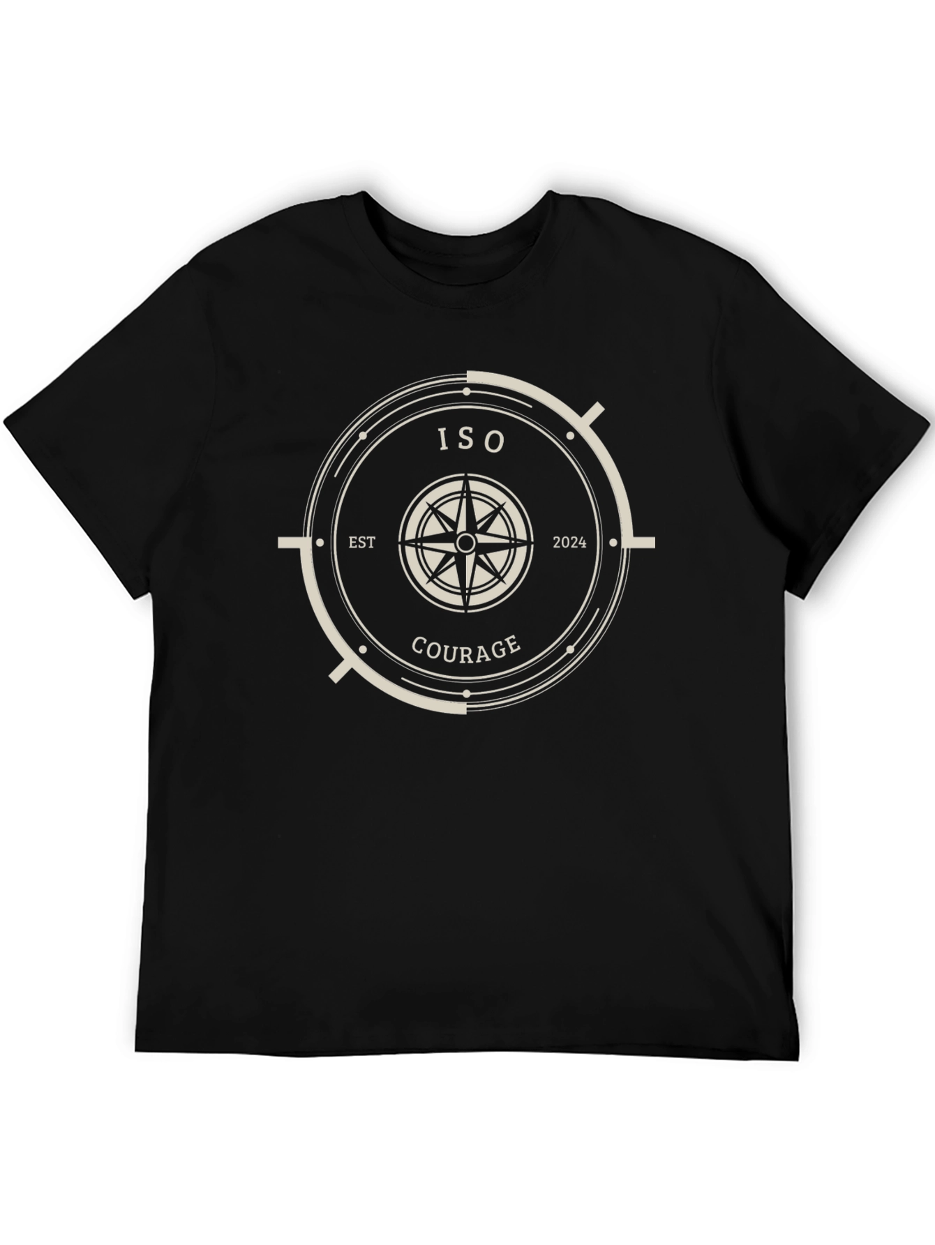 ISO Courage Compass Graphic Tee - Black