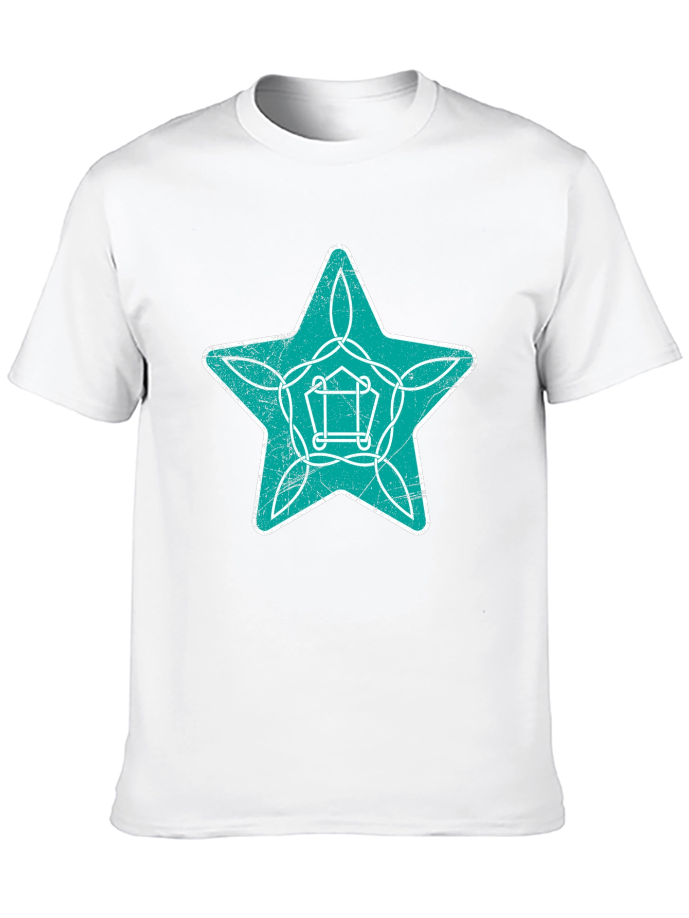Star Graphic Print Mens Black T-Shirt