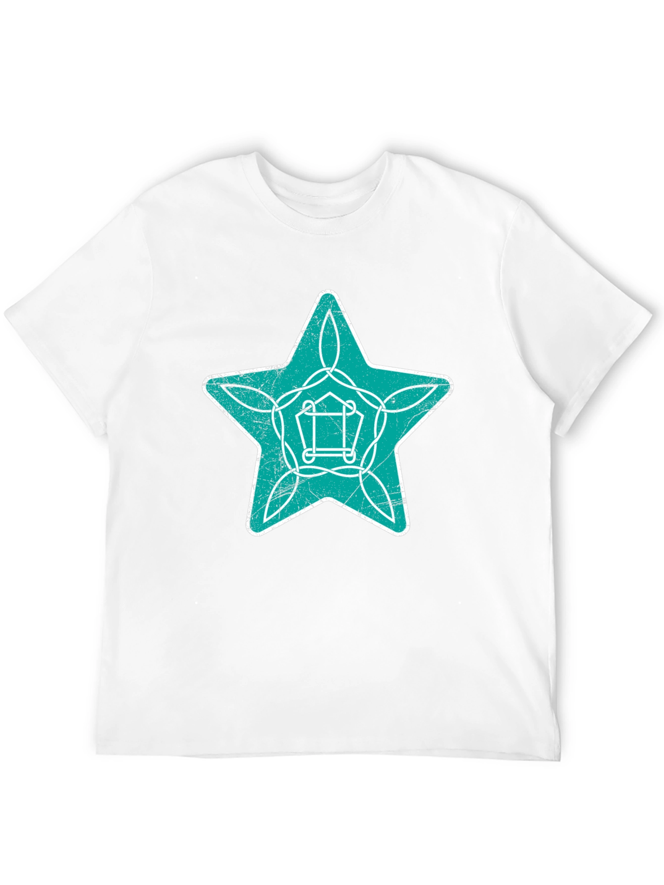 Star Graphic Print Mens Black T-Shirt