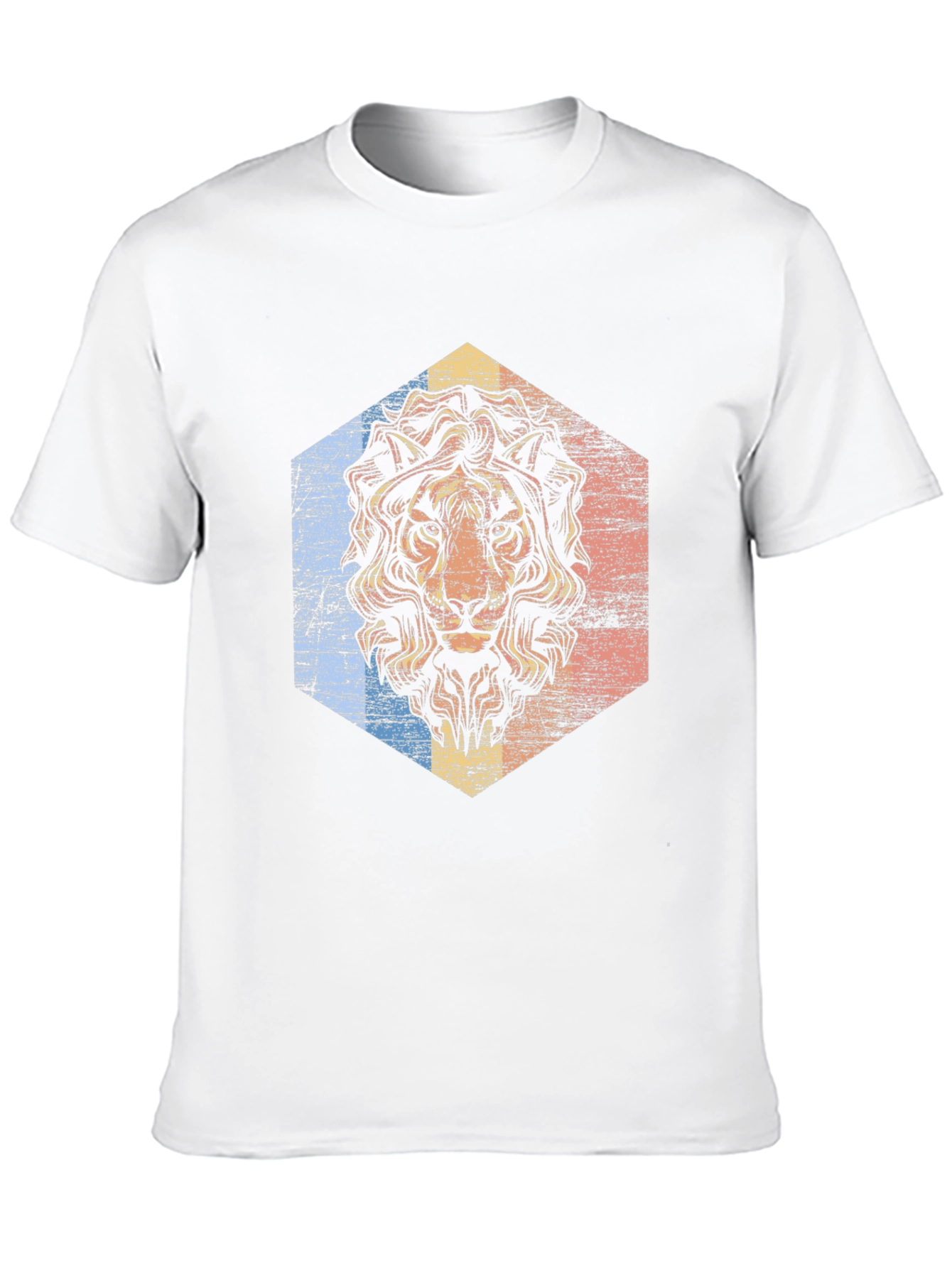 Lion Graphic Tee - Retro Style Black T-Shirt
