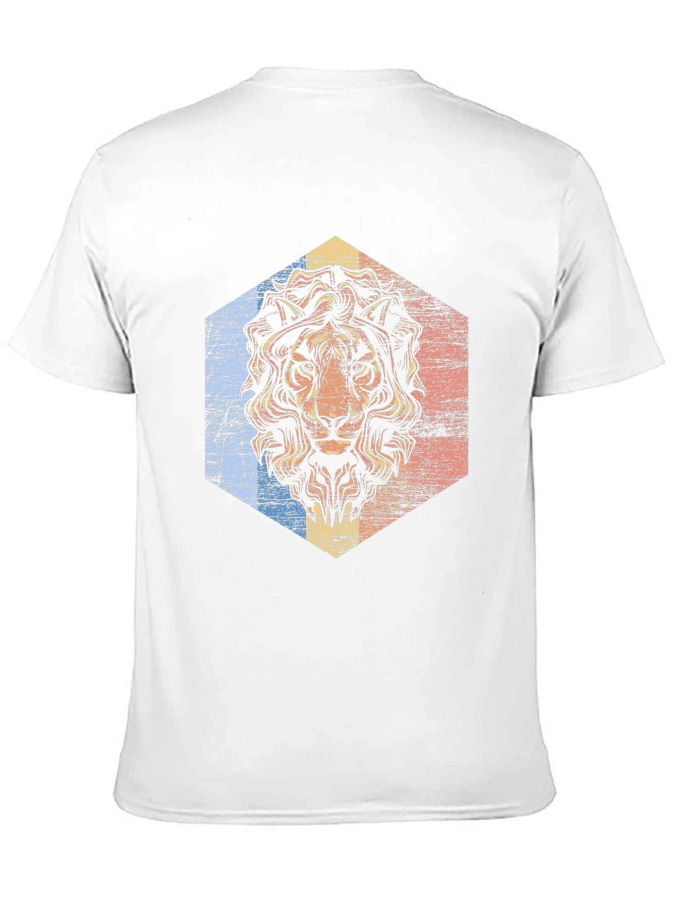 Lion Graphic Tee - Retro Style Black T-Shirt