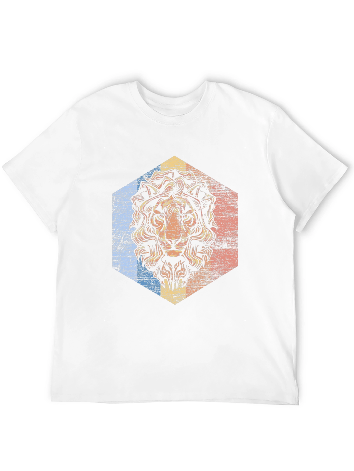 Lion Graphic Tee - Retro Style Black T-Shirt