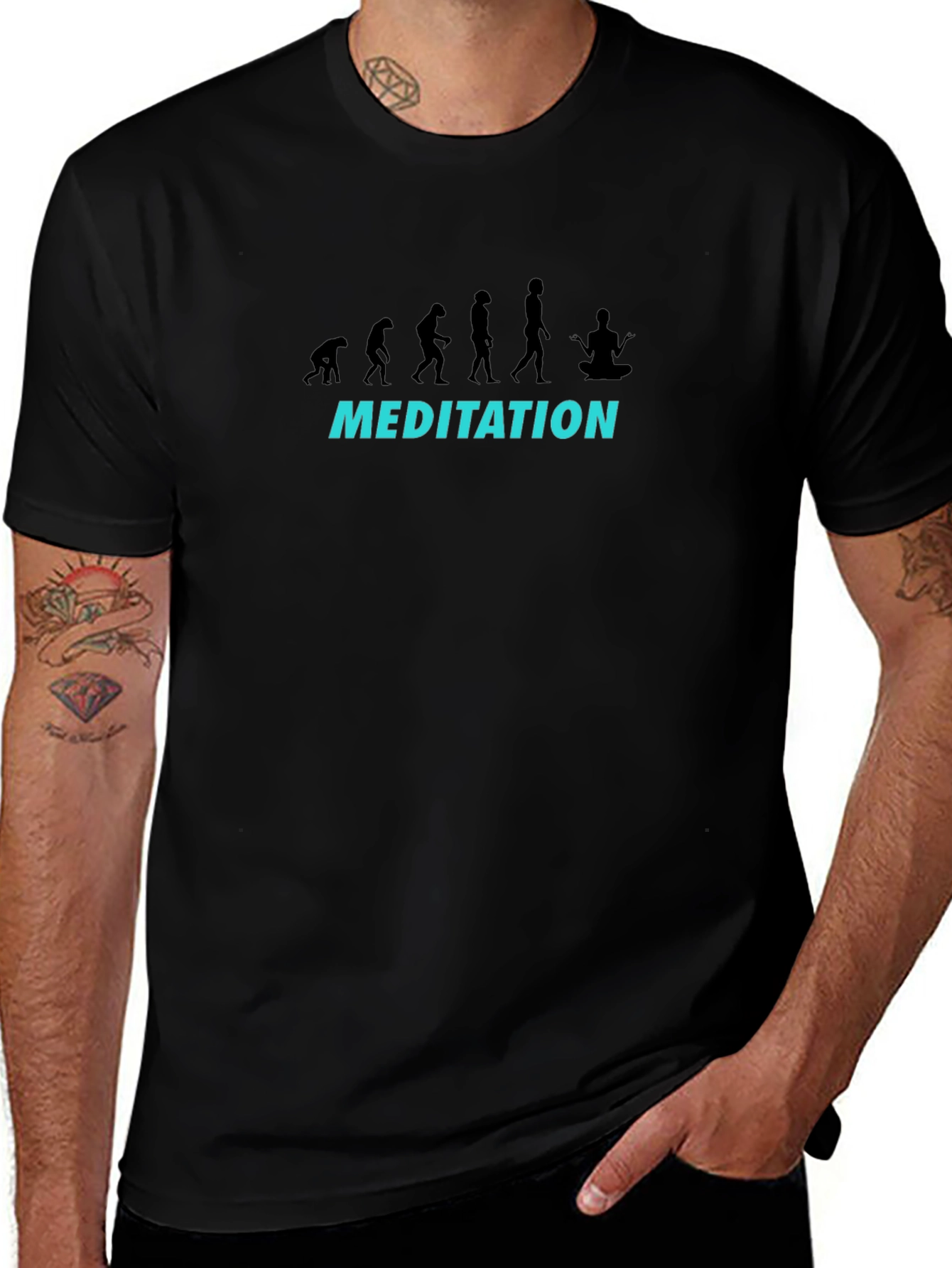 Meditation Evolution Graphic T-Shirt