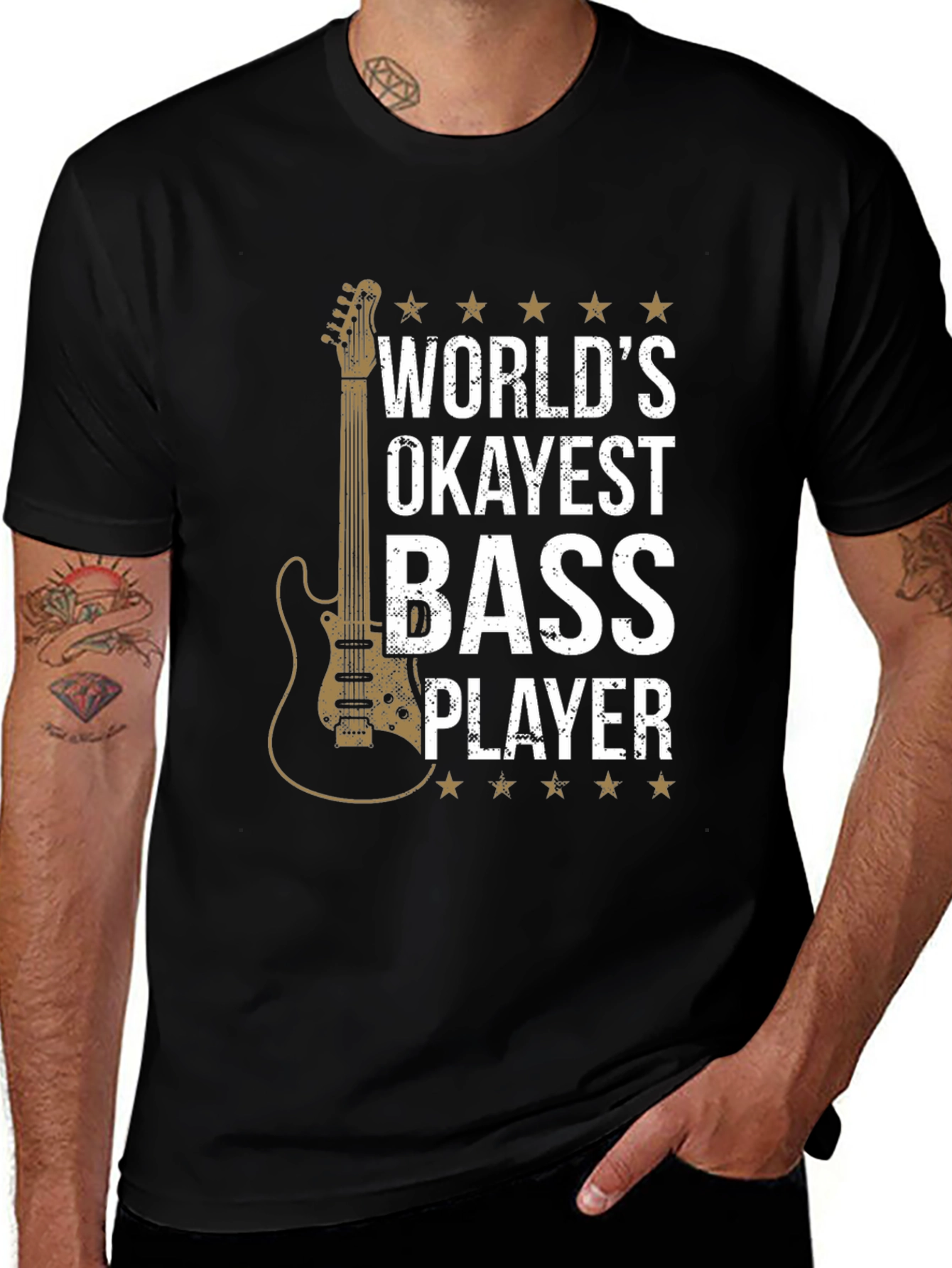 Worlds Okayest Bass Player T-Shirt