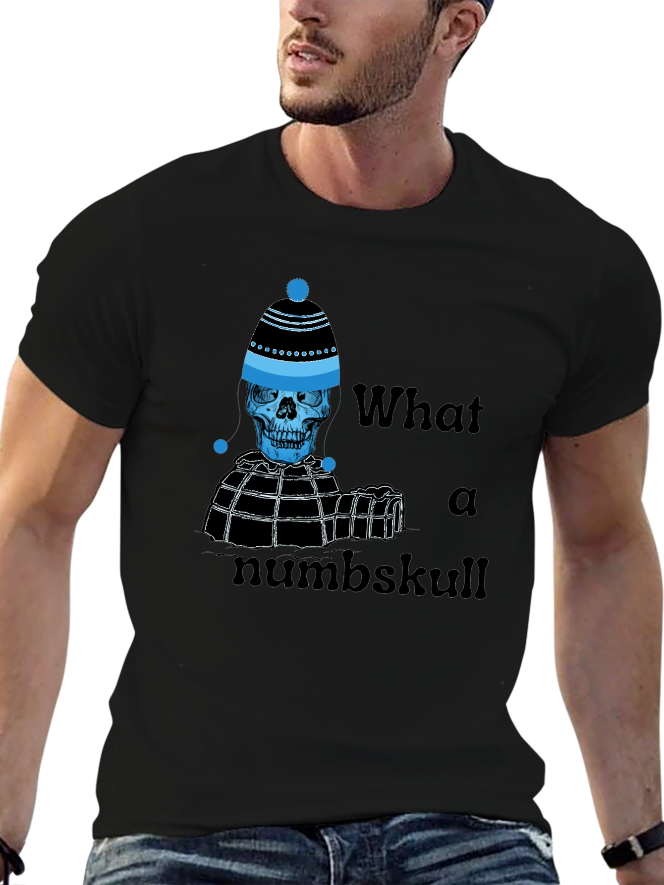 Numb Skull T-Shirt - Funny Winter Skeleton Tee