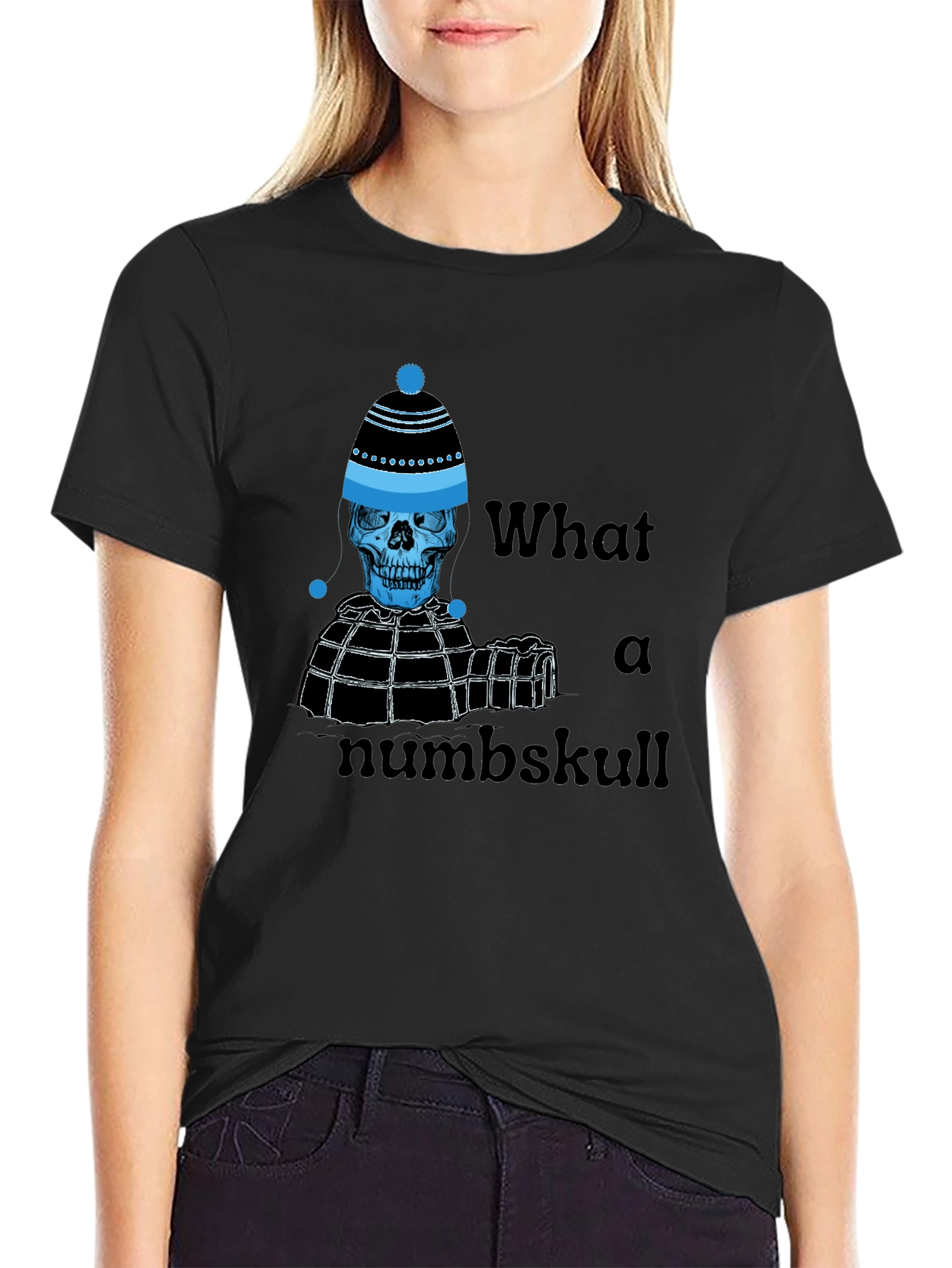 Numb Skull T-Shirt - Funny Winter Skeleton Tee