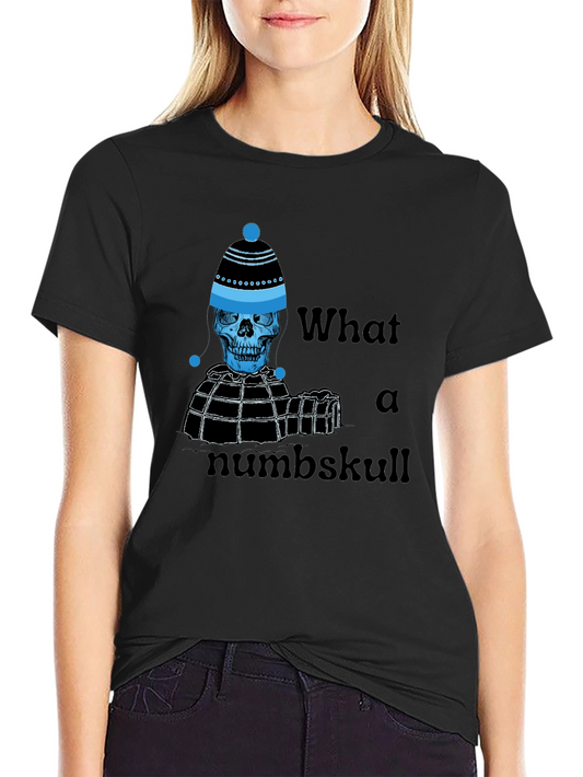 Numb Skull T-Shirt - Funny Winter Skeleton Tee
