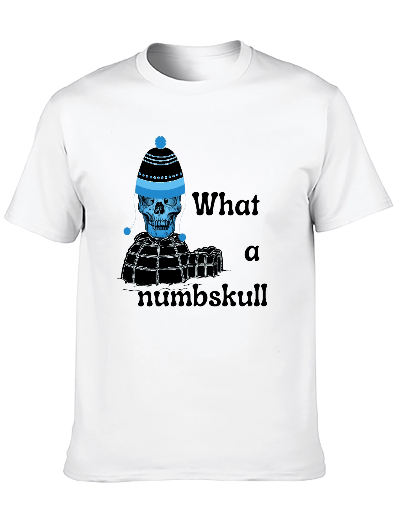 Numb Skull T-Shirt - Funny Winter Skeleton Tee