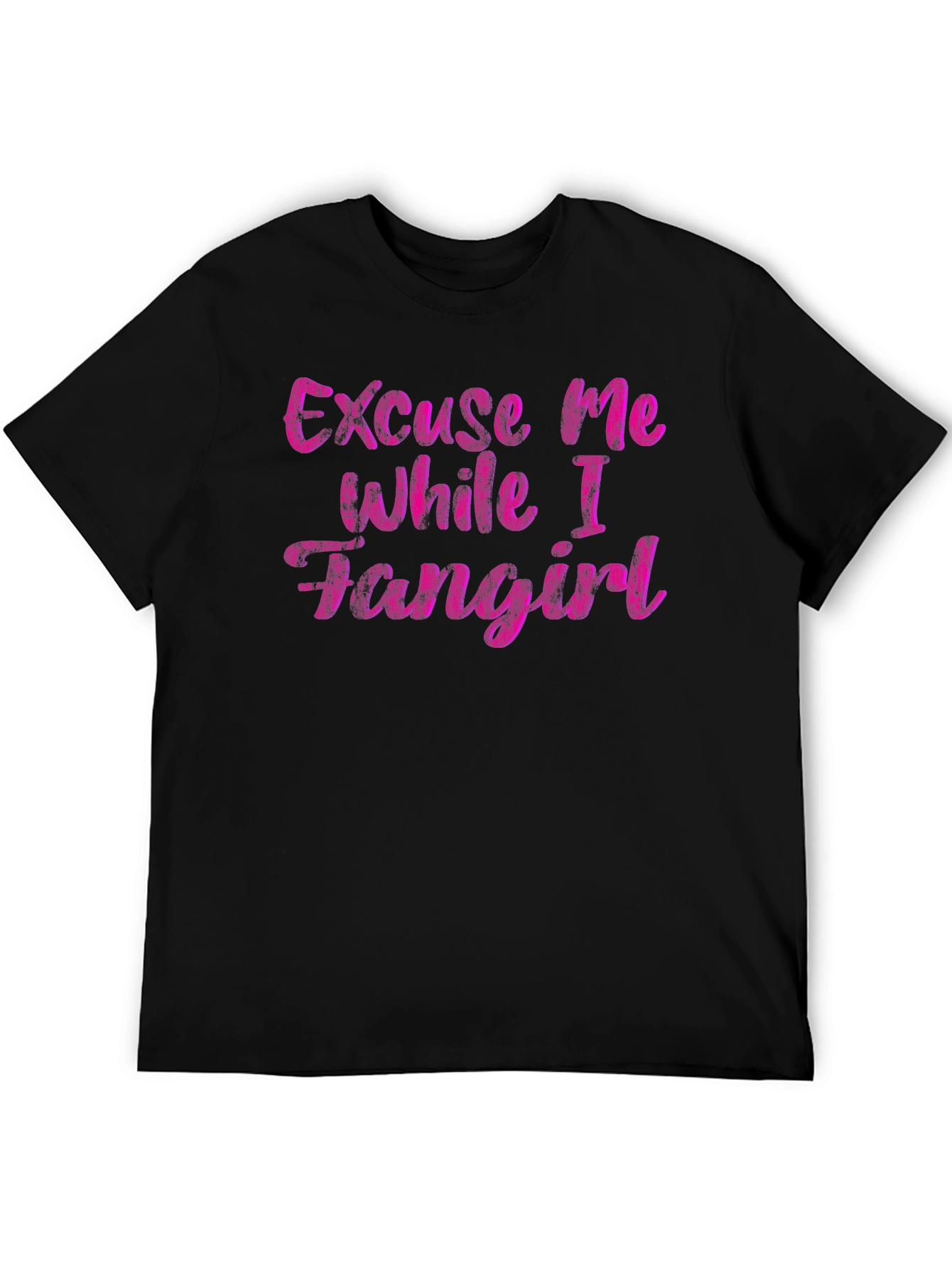 Excuse Me While I Fangirl Black T-Shirt