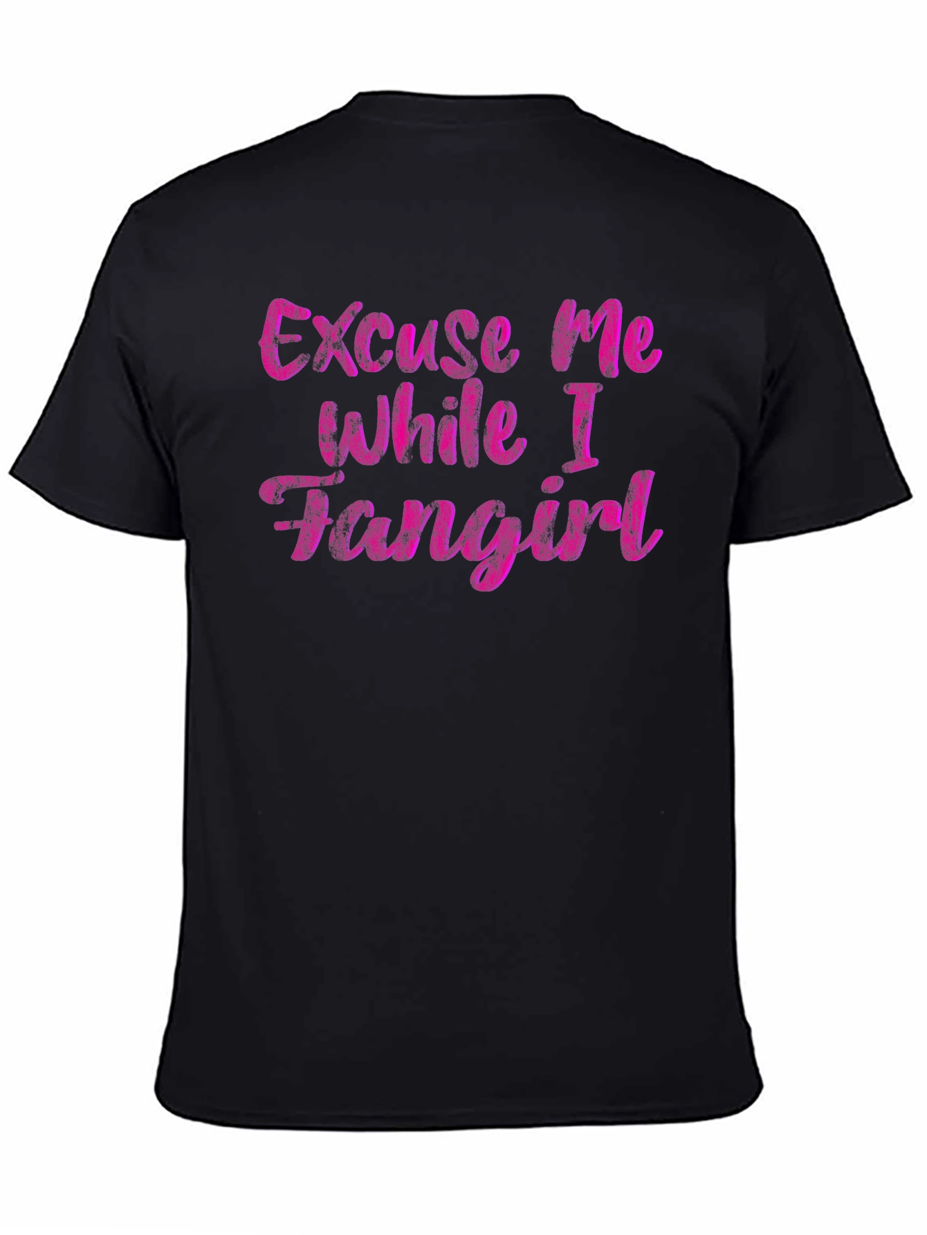 Excuse Me While I Fangirl Black T-Shirt