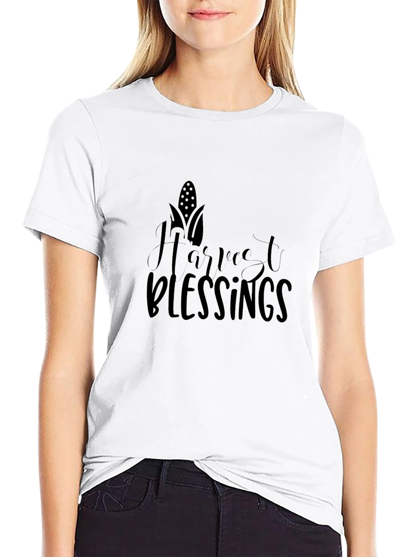 Harvest Blessings Graphic Tee - Black