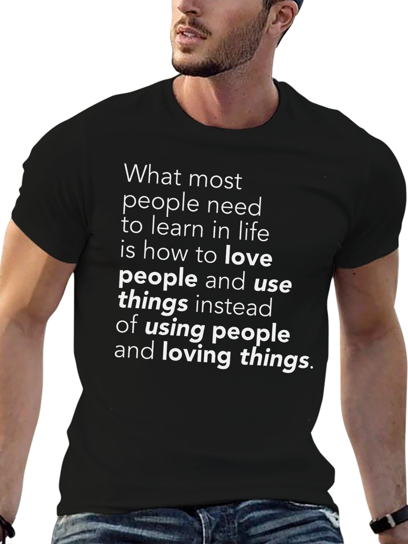 Love People Use Things Black T-Shirt