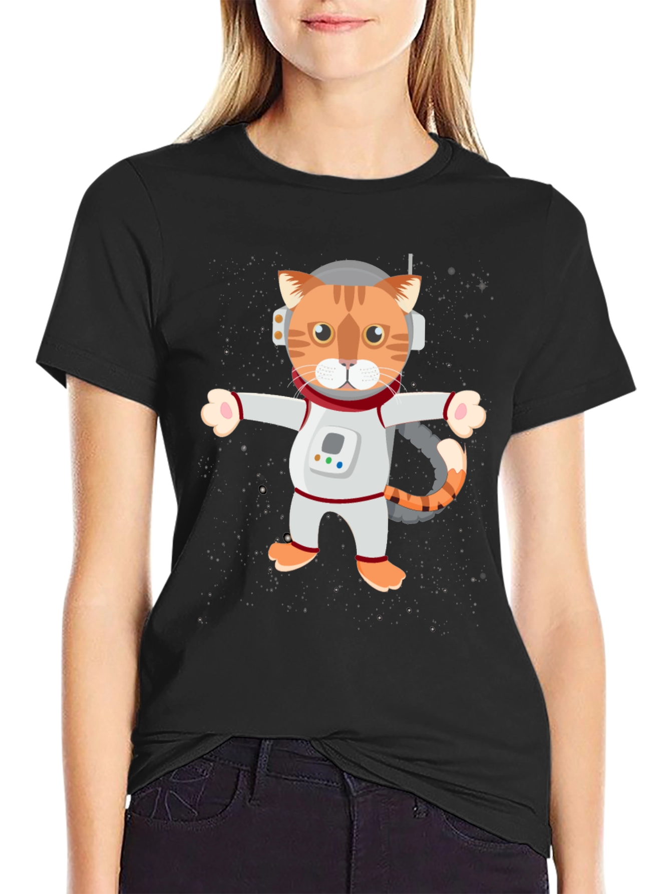 Astronaut Cat Graphic T-Shirt - Unisex