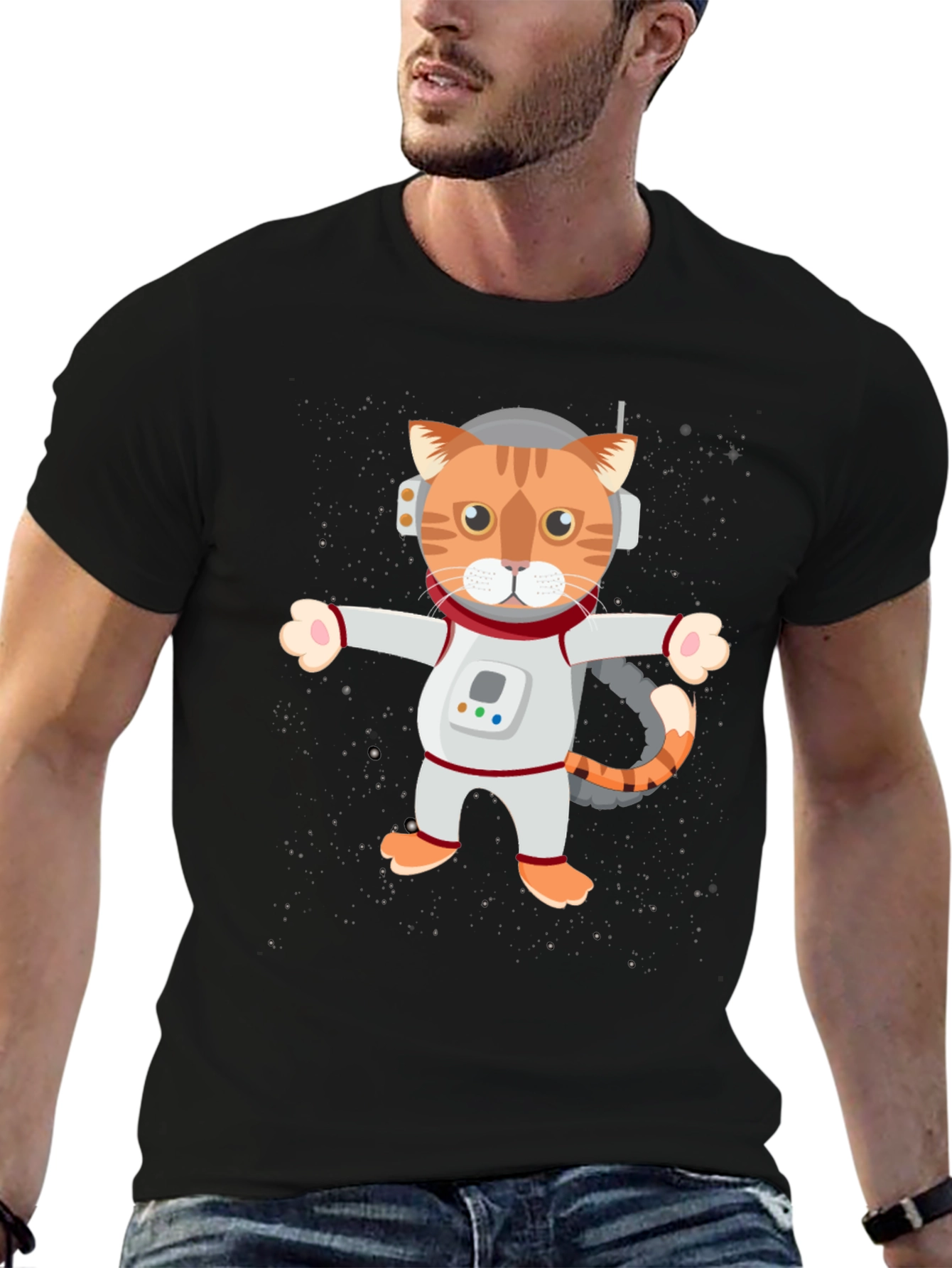 Astronaut Cat Graphic T-Shirt - Unisex