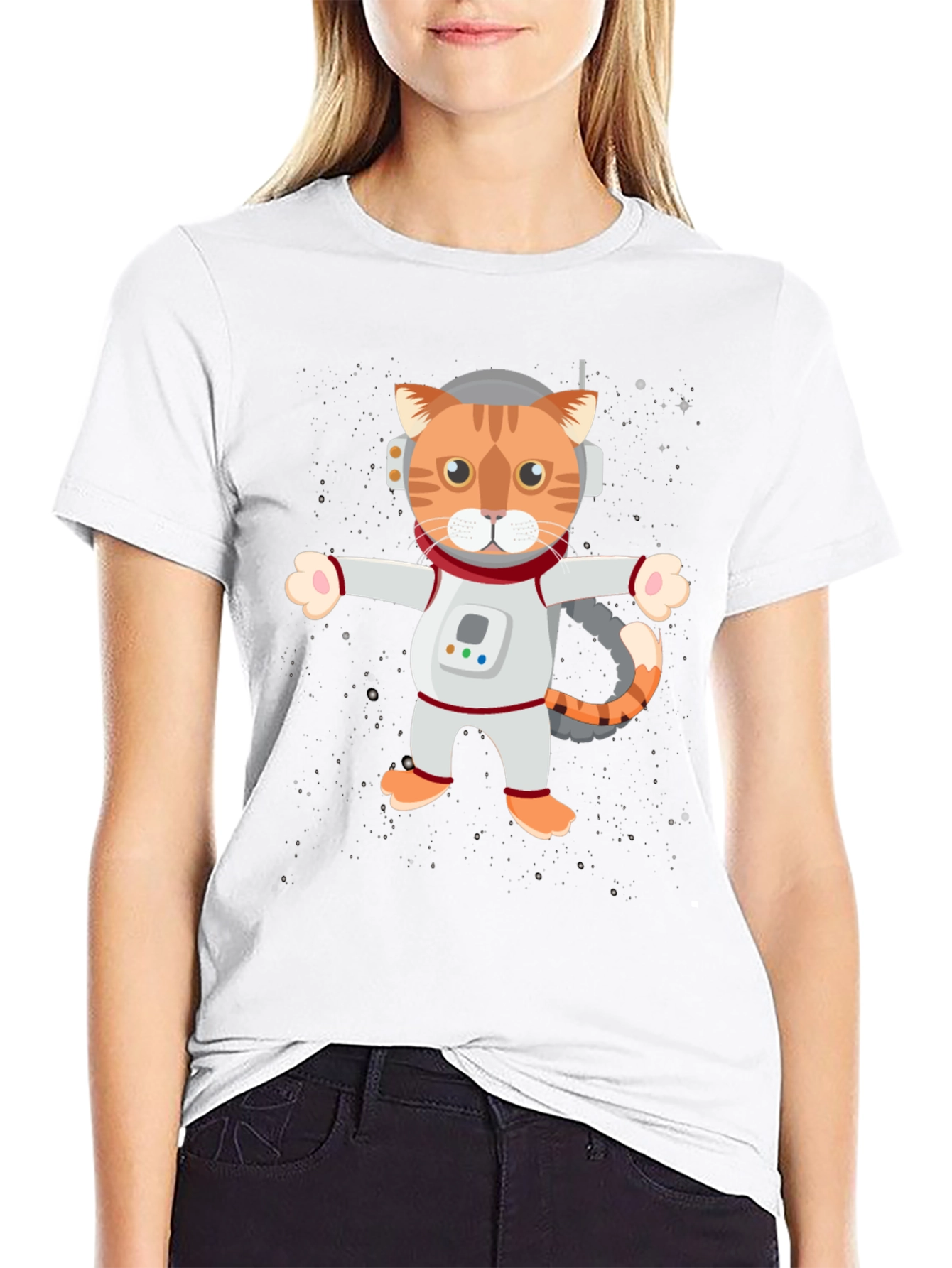 Astronaut Cat Graphic T-Shirt - Unisex