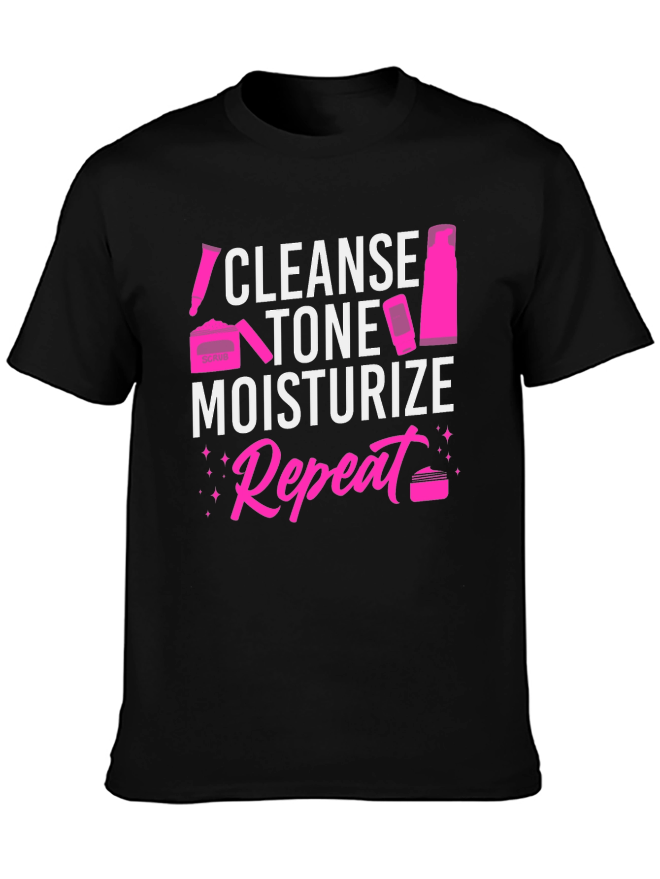 Cleanse Tone Moisturize Repeat Graphic Tee