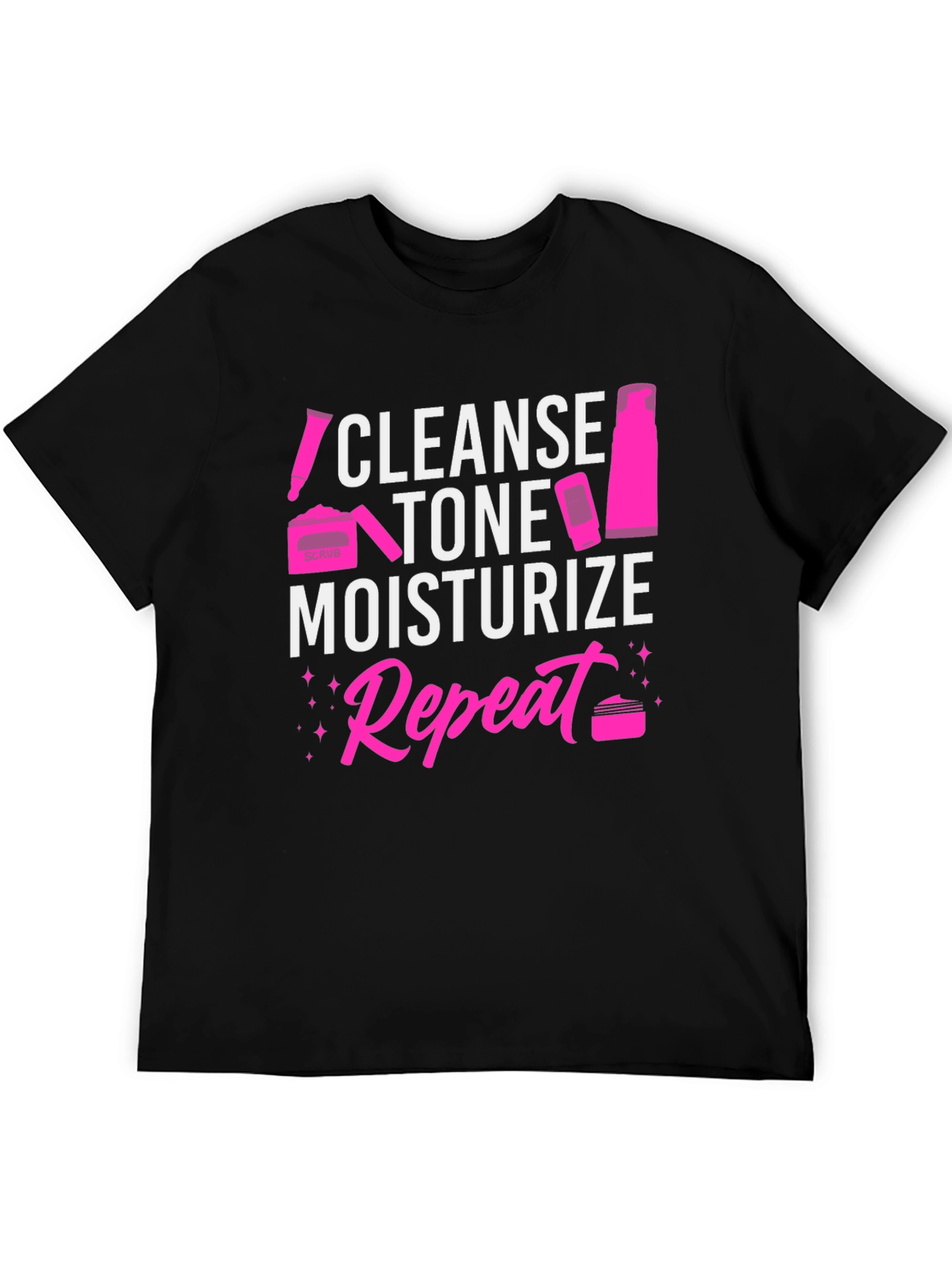Cleanse Tone Moisturize Repeat Graphic Tee