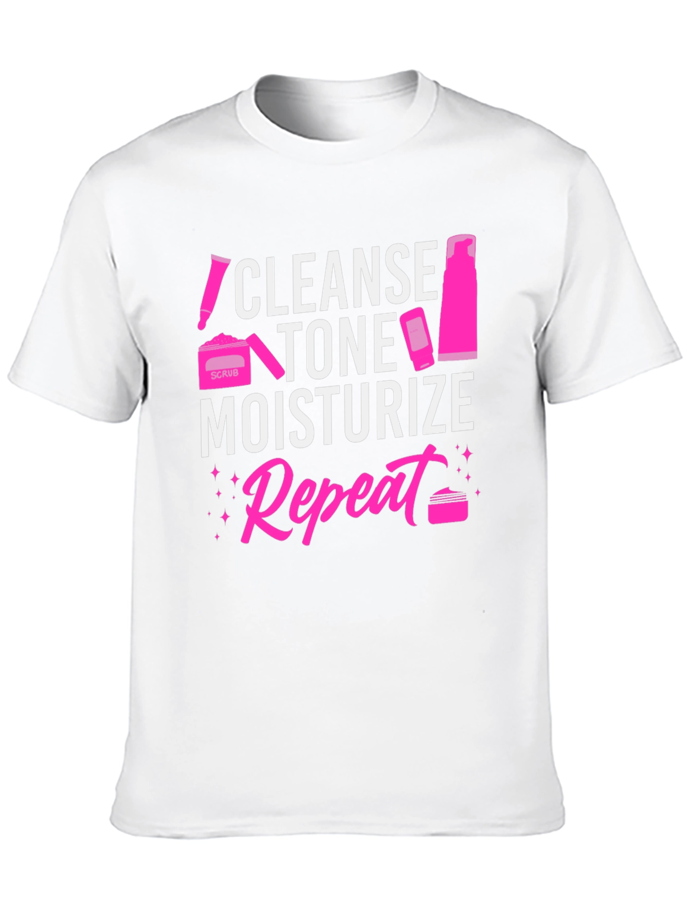 Cleanse Tone Moisturize Repeat Graphic Tee