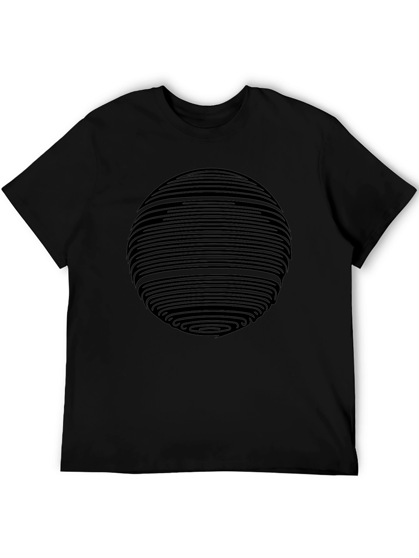 Abstract Geometric Sphere Graphic Print T-Shirt