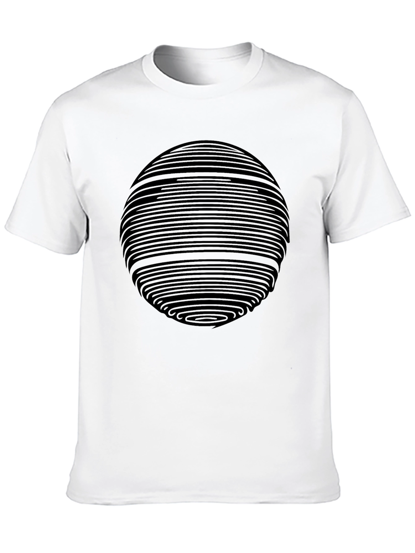 Abstract Geometric Sphere Graphic Print T-Shirt