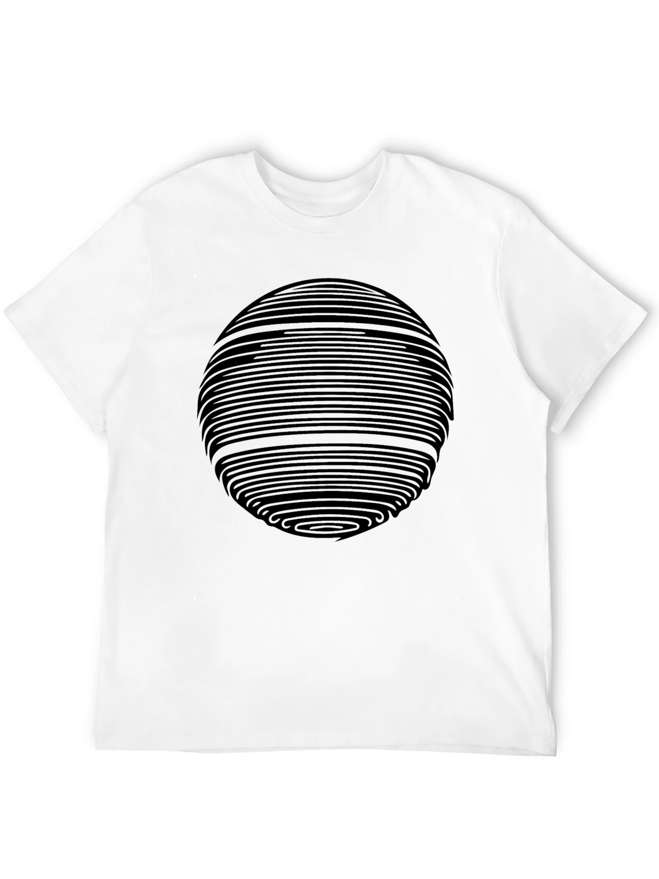 Abstract Geometric Sphere Graphic Print T-Shirt