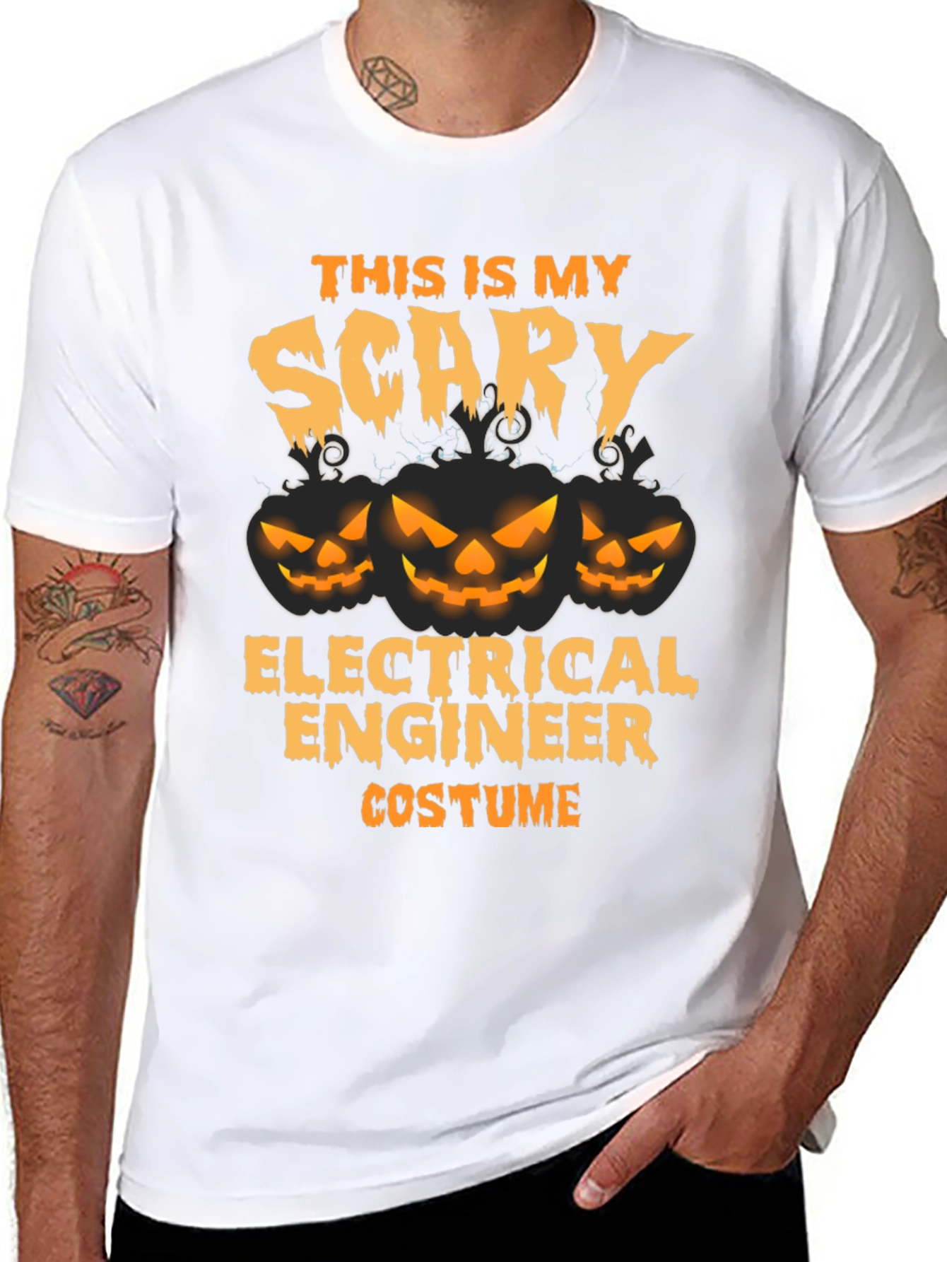 Scary Electrical Engineer Halloween Costume T-Shirt