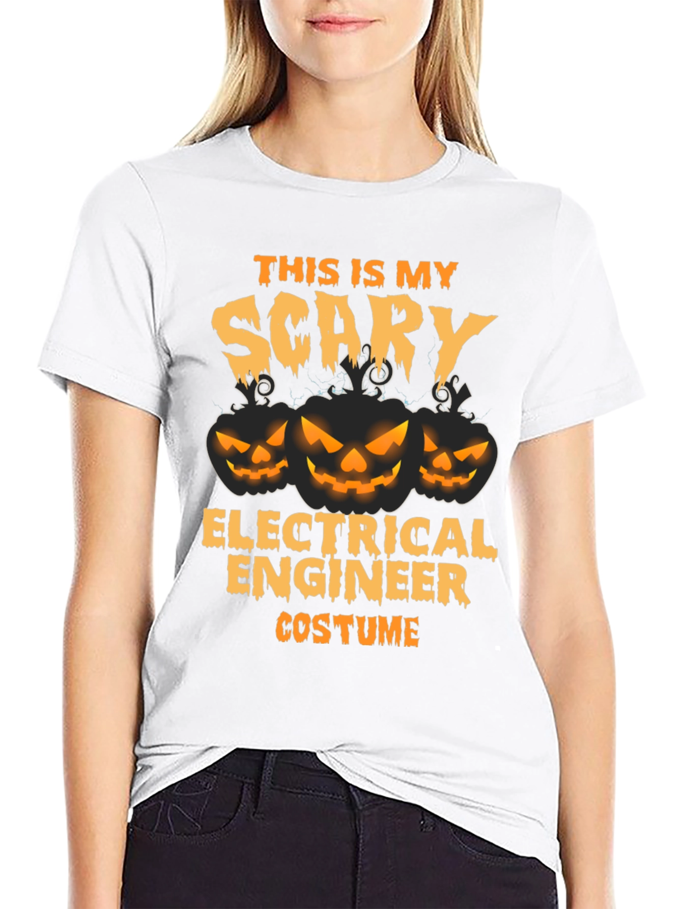 Scary Electrical Engineer Halloween Costume T-Shirt