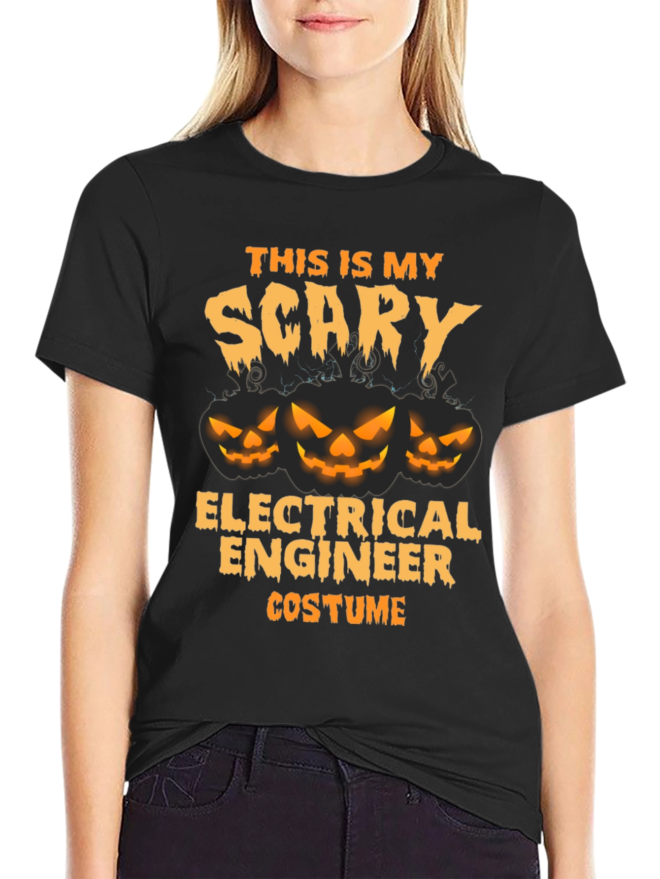 Scary Electrical Engineer Halloween Costume T-Shirt
