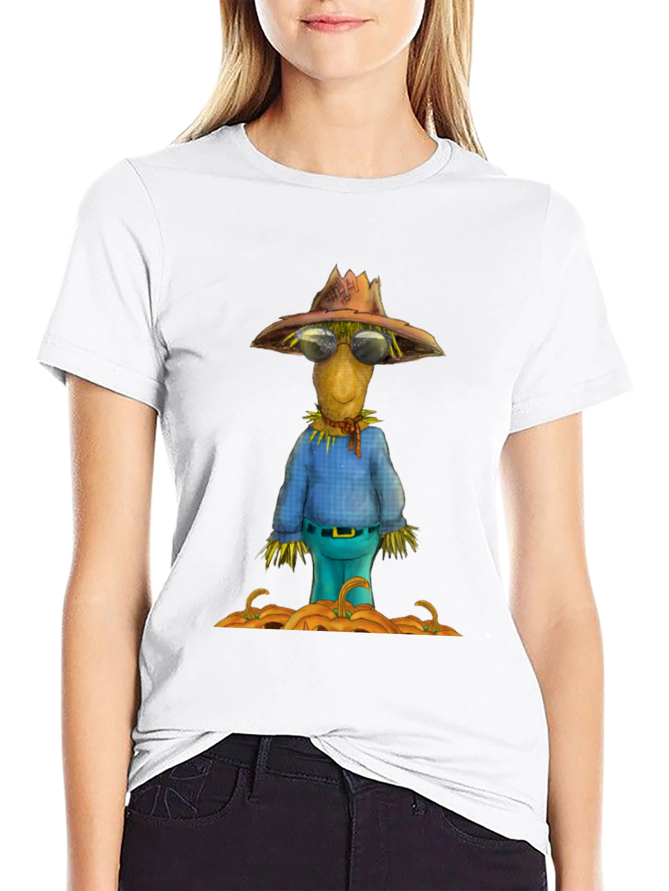 Scarecrow T-Shirt - Fall Harvest Design