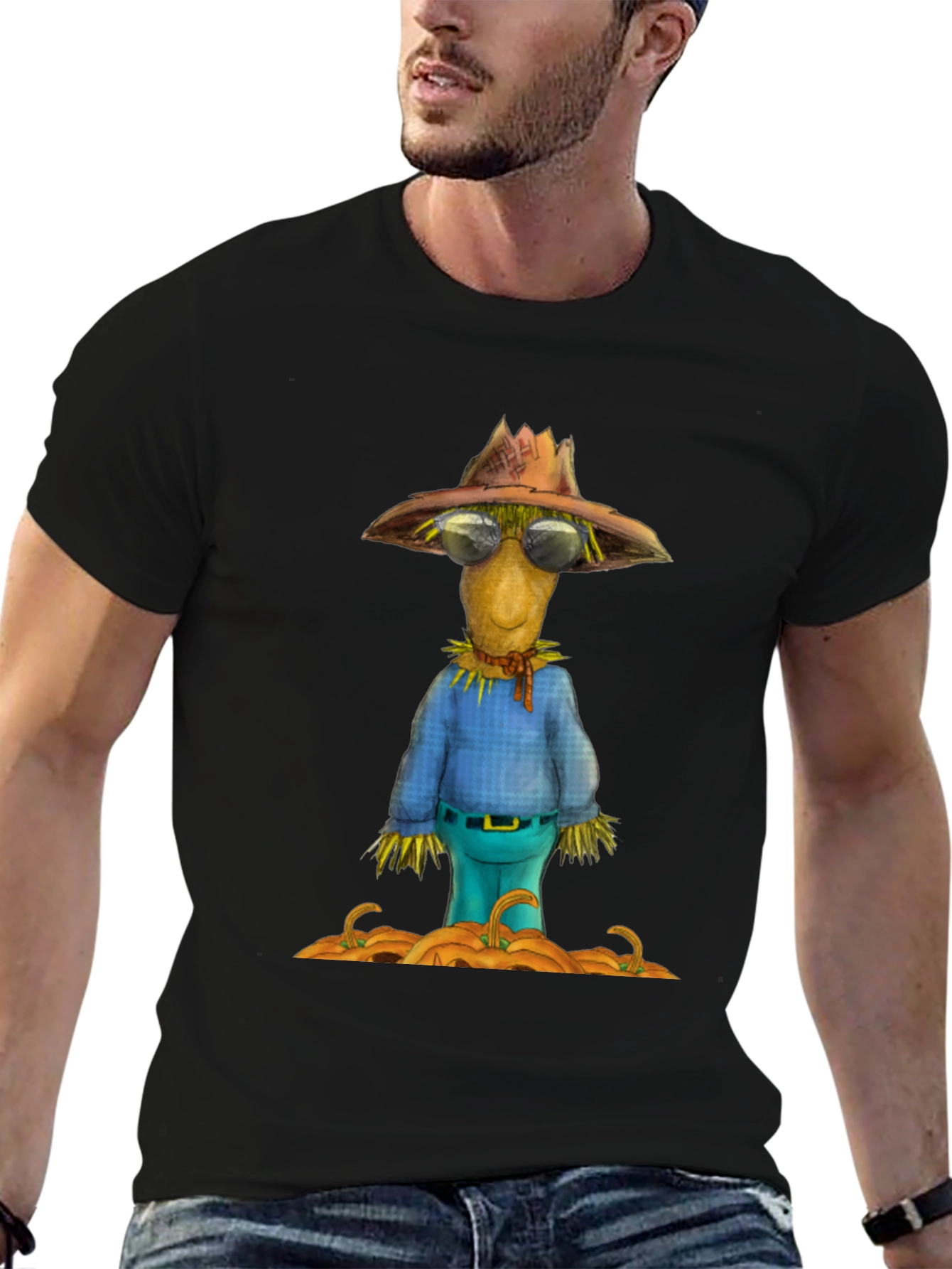 Scarecrow T-Shirt - Fall Harvest Design
