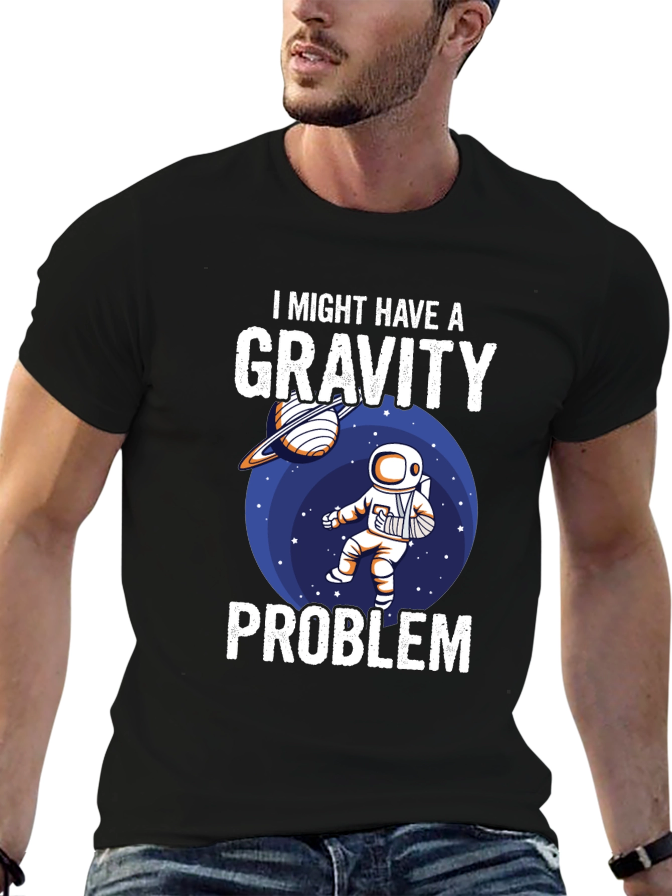 Gravity Problem T-Shirt - Astronaut Design