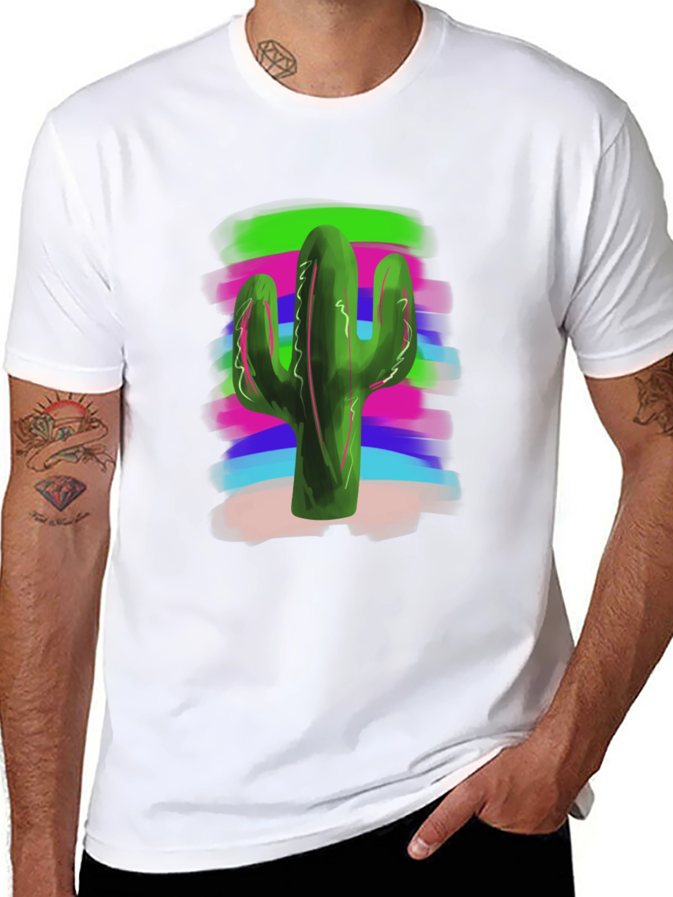 Cactus Tee - Vibrant Design Casual Comfort