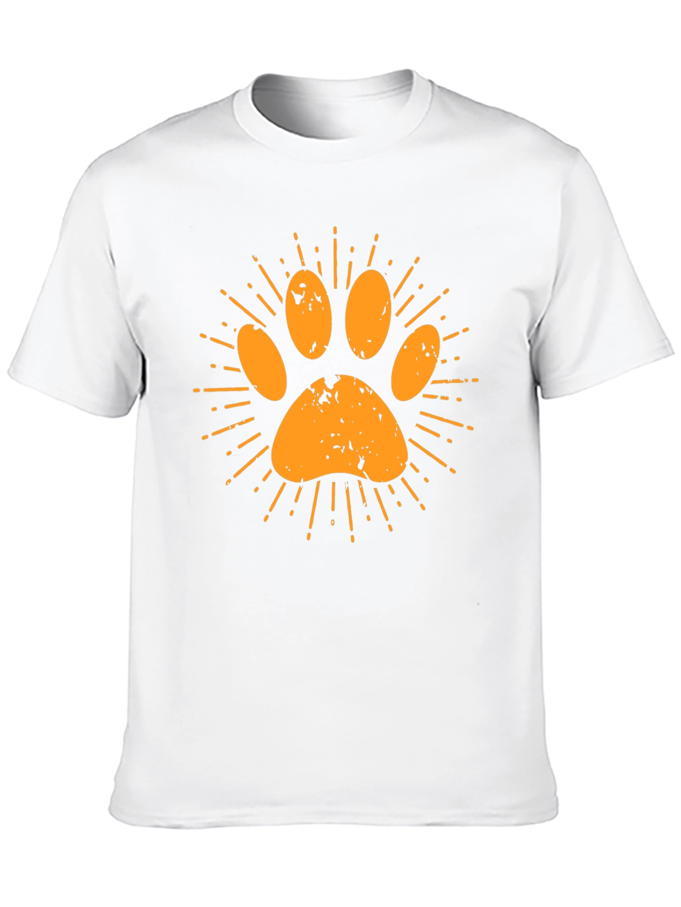Paw Print Graphic Tee - Casual Black T-Shirt