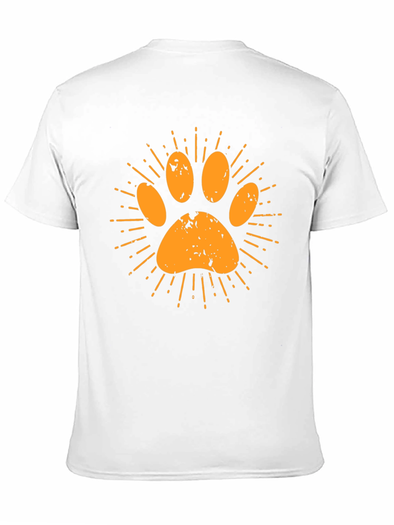 Paw Print Graphic Tee - Casual Black T-Shirt