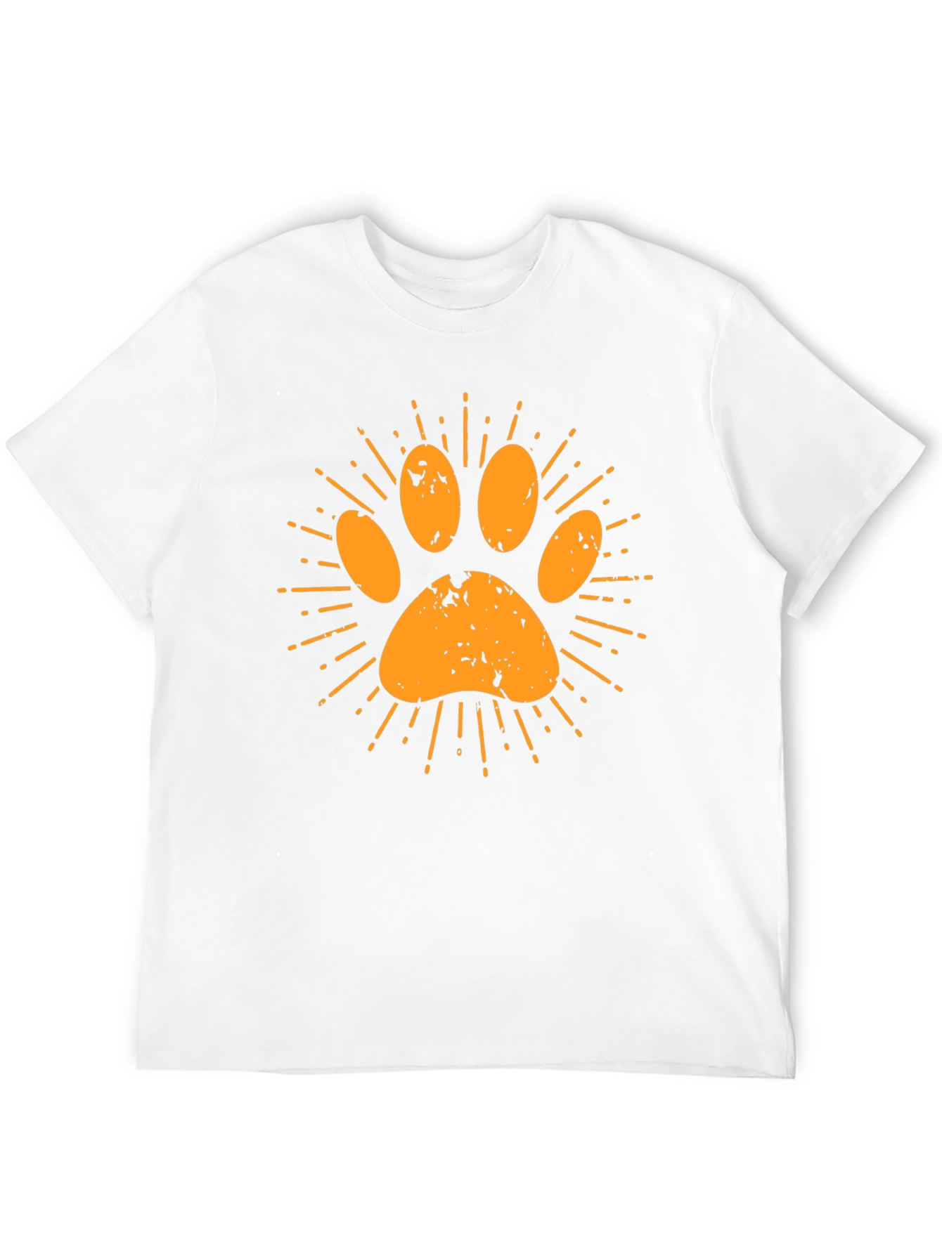 Paw Print Graphic Tee - Casual Black T-Shirt