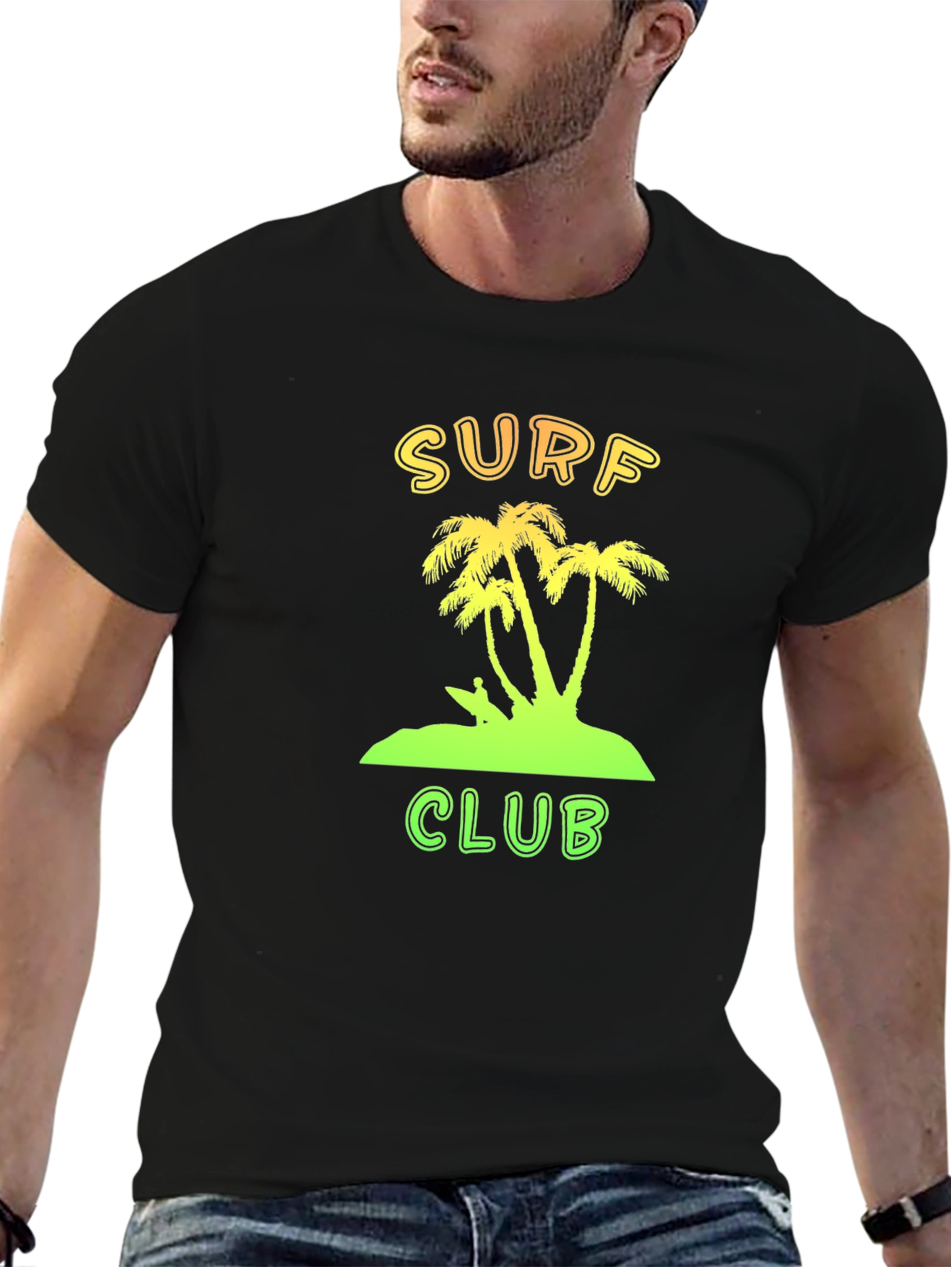 Surf Club Palm Tree T-Shirt - Island Vibes Tee