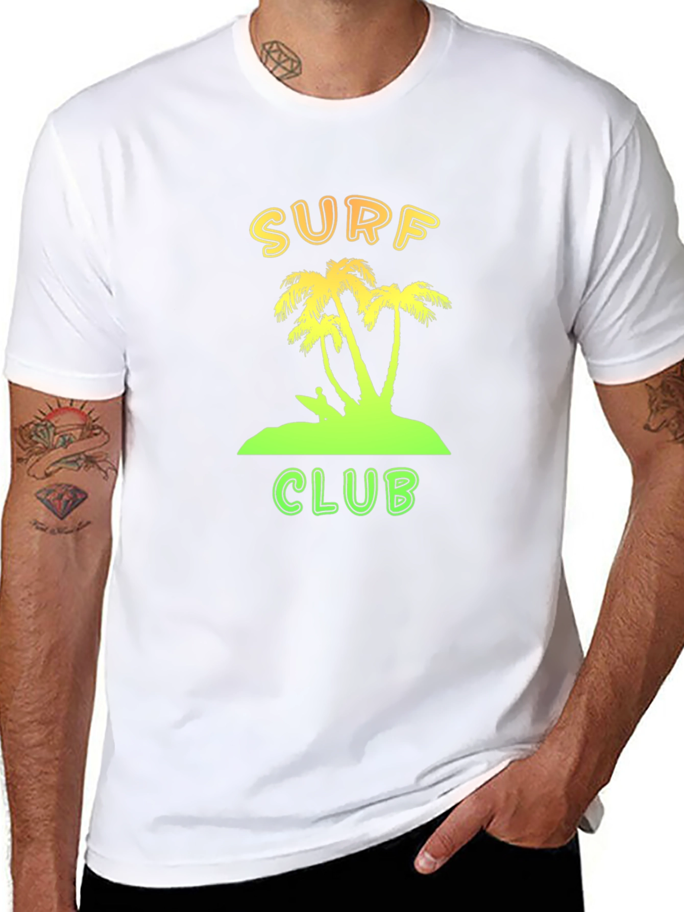 Surf Club Palm Tree T-Shirt - Island Vibes Tee